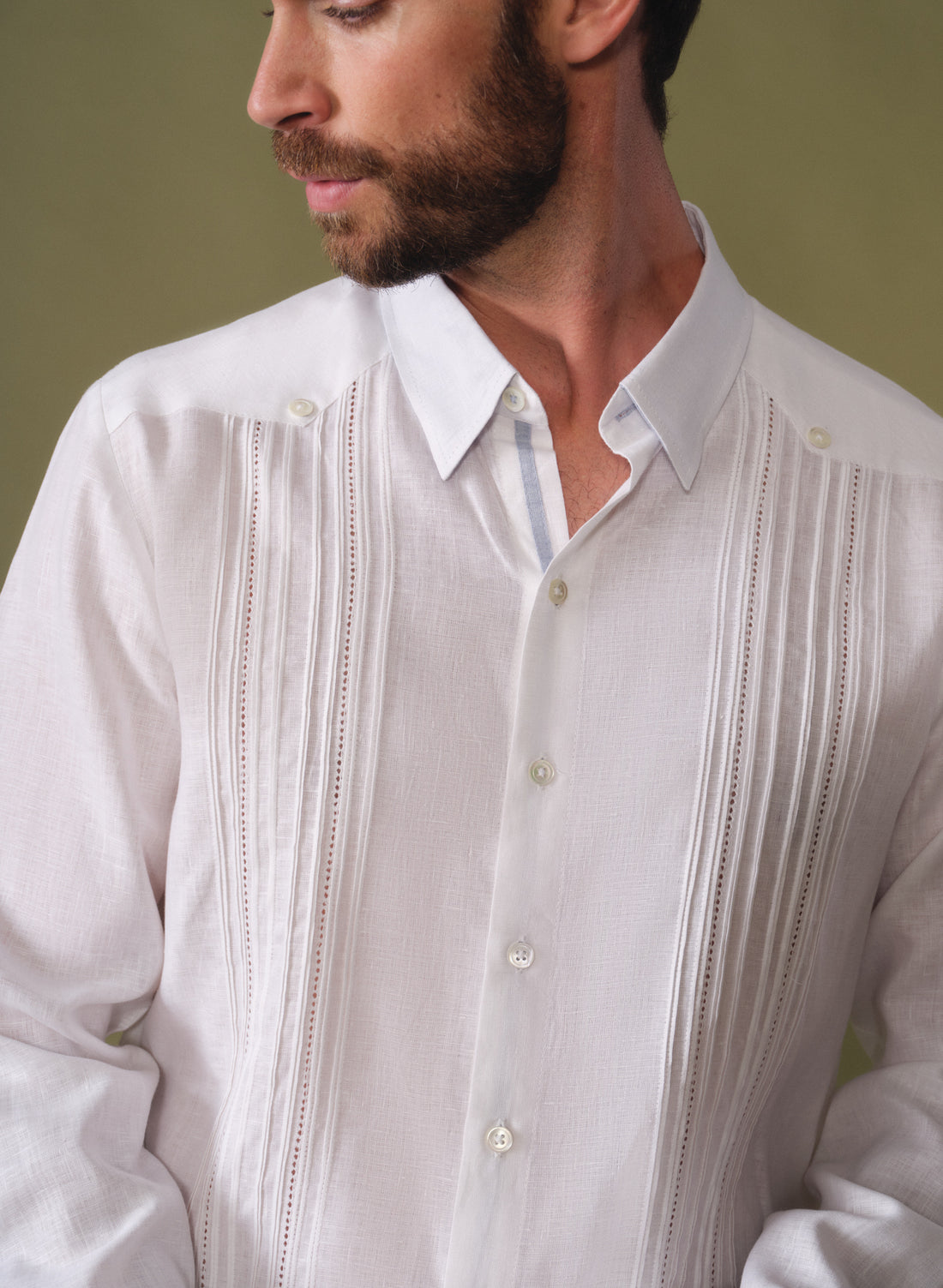 Guayabera manga larga 100% Lino Condao