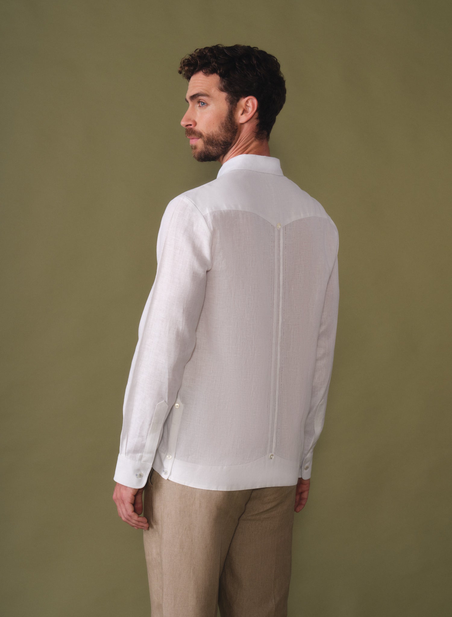 Guayabera manga larga 100% Lino Condao