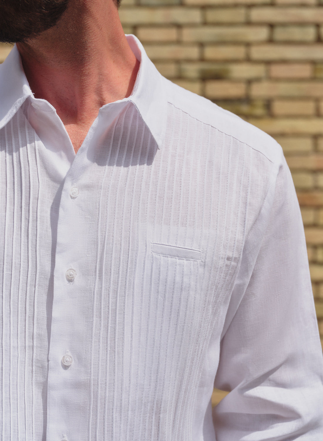 Guayabera manga larga 100% Lino Presidencial