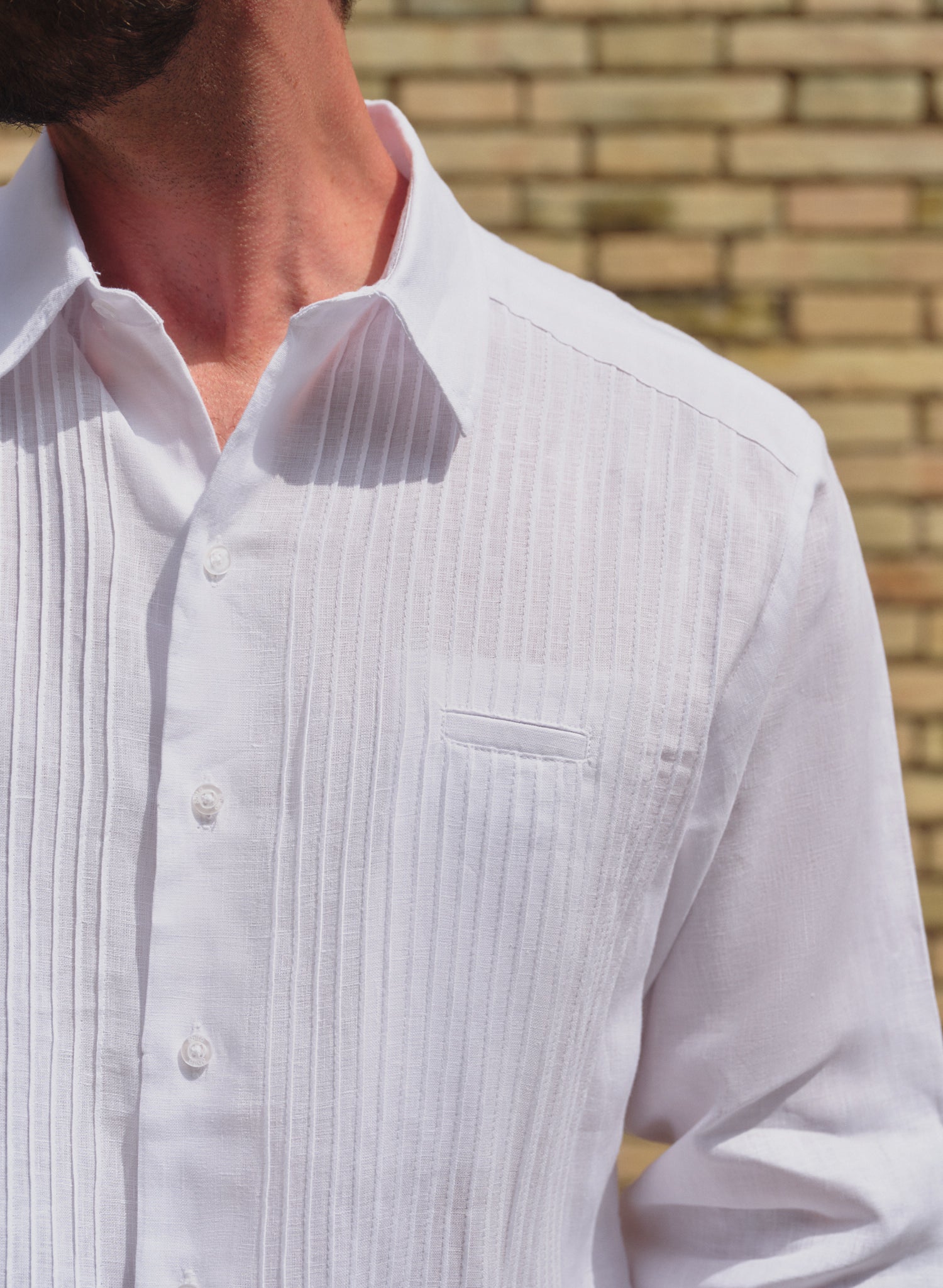 Guayabera manga larga 100% Lino Presidencial