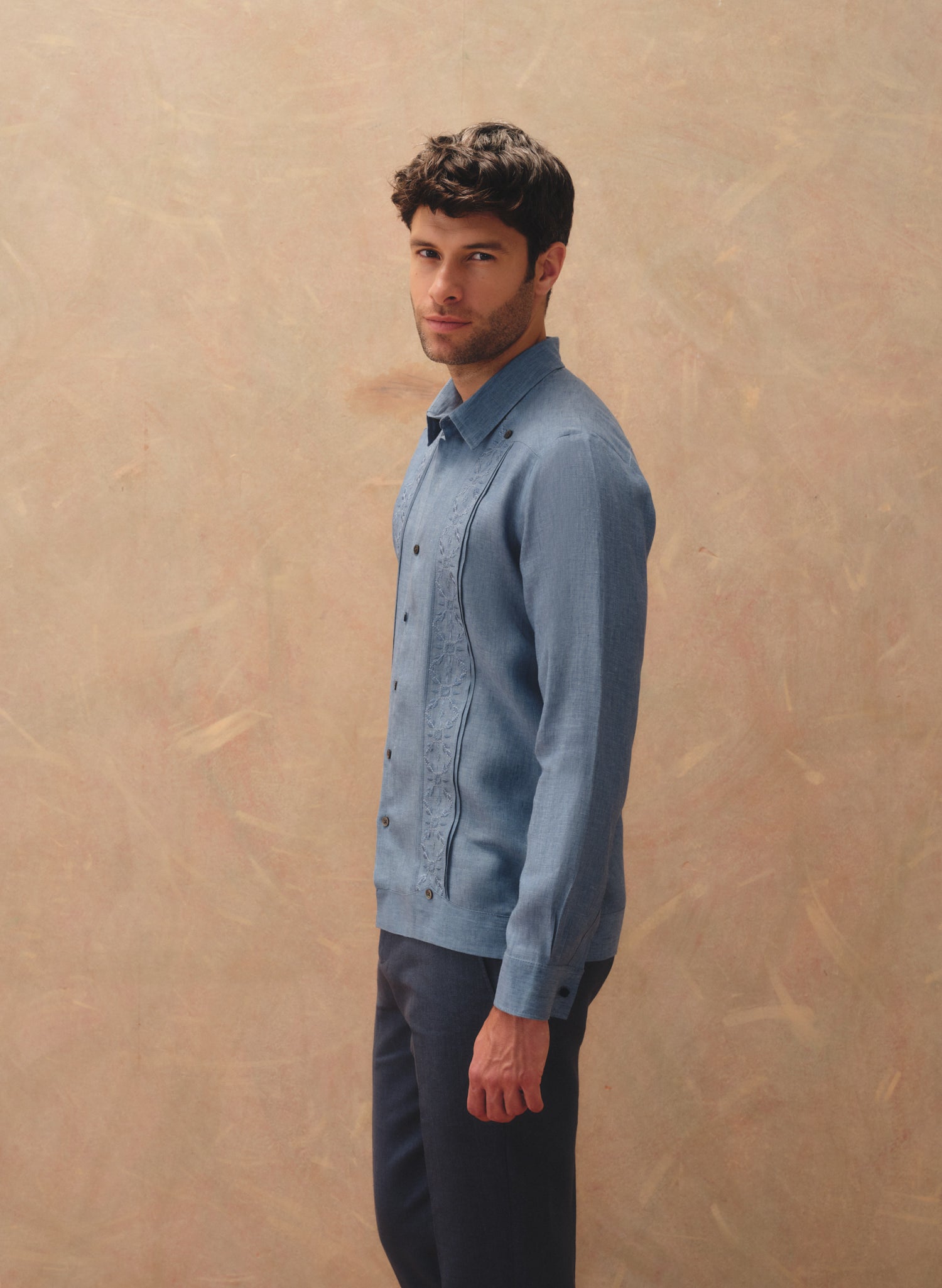 Guayabera manga larga 100% Lino Rafel