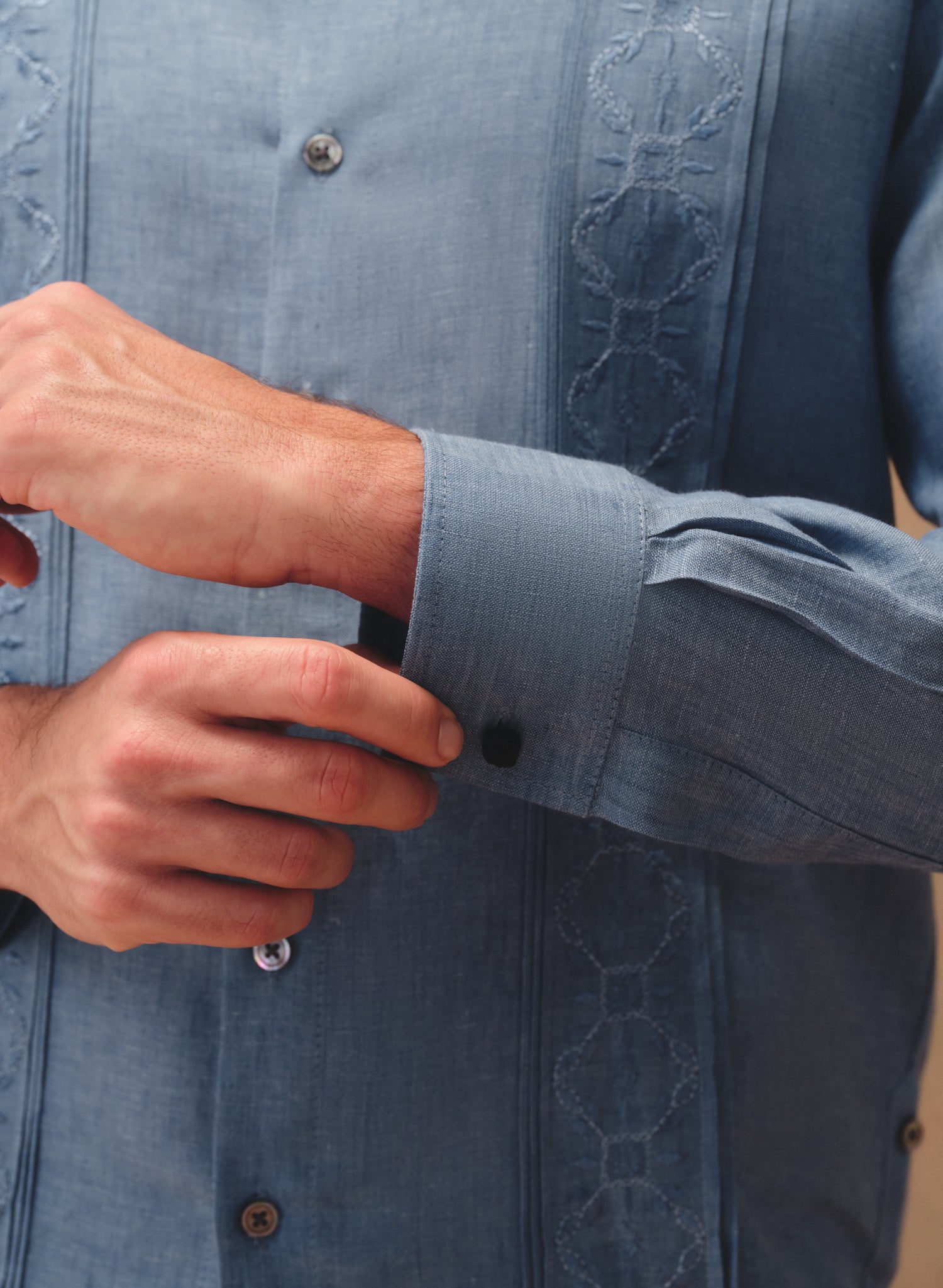 Guayabera manga larga 100% Lino Rafel