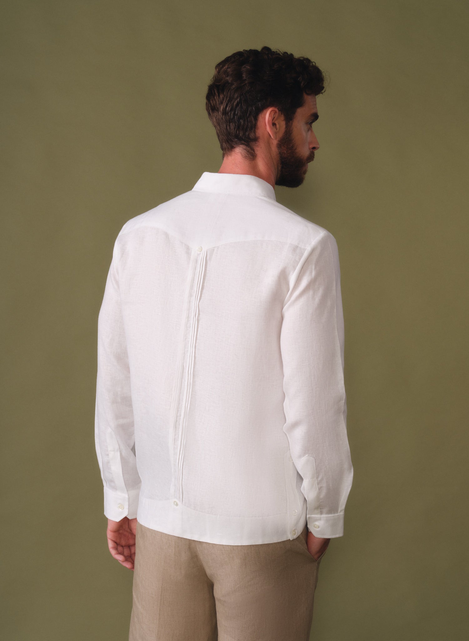 Guayabera manga larga 100% Lino Raphael