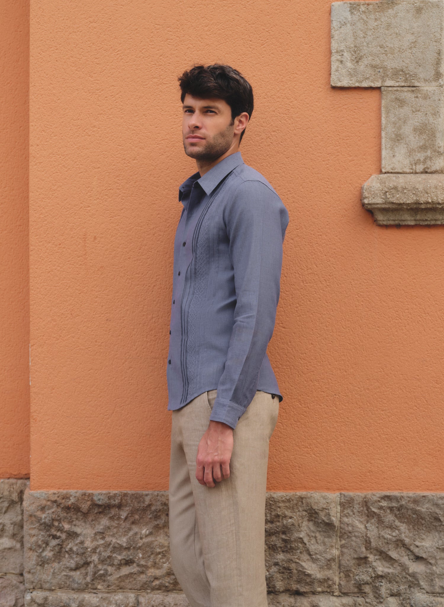 Guayabera manga larga Lino Algodón Adonis