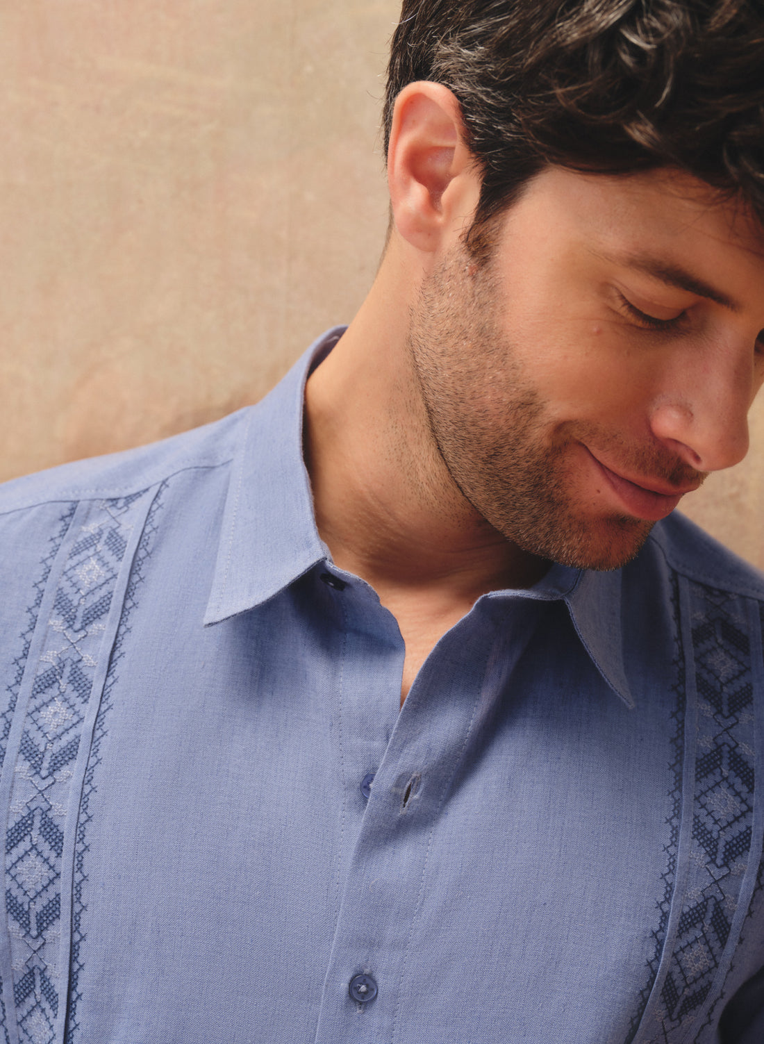 Guayabera manga larga Lino Algodón Lorenz