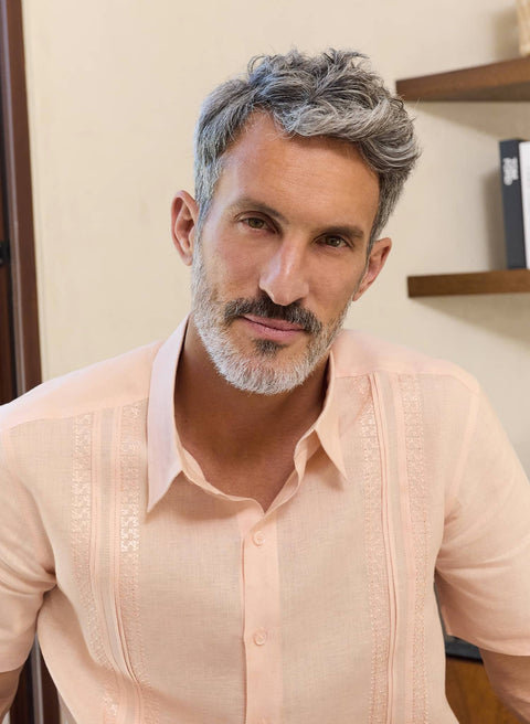 Guayabera manga corta 100% Lino Sandro