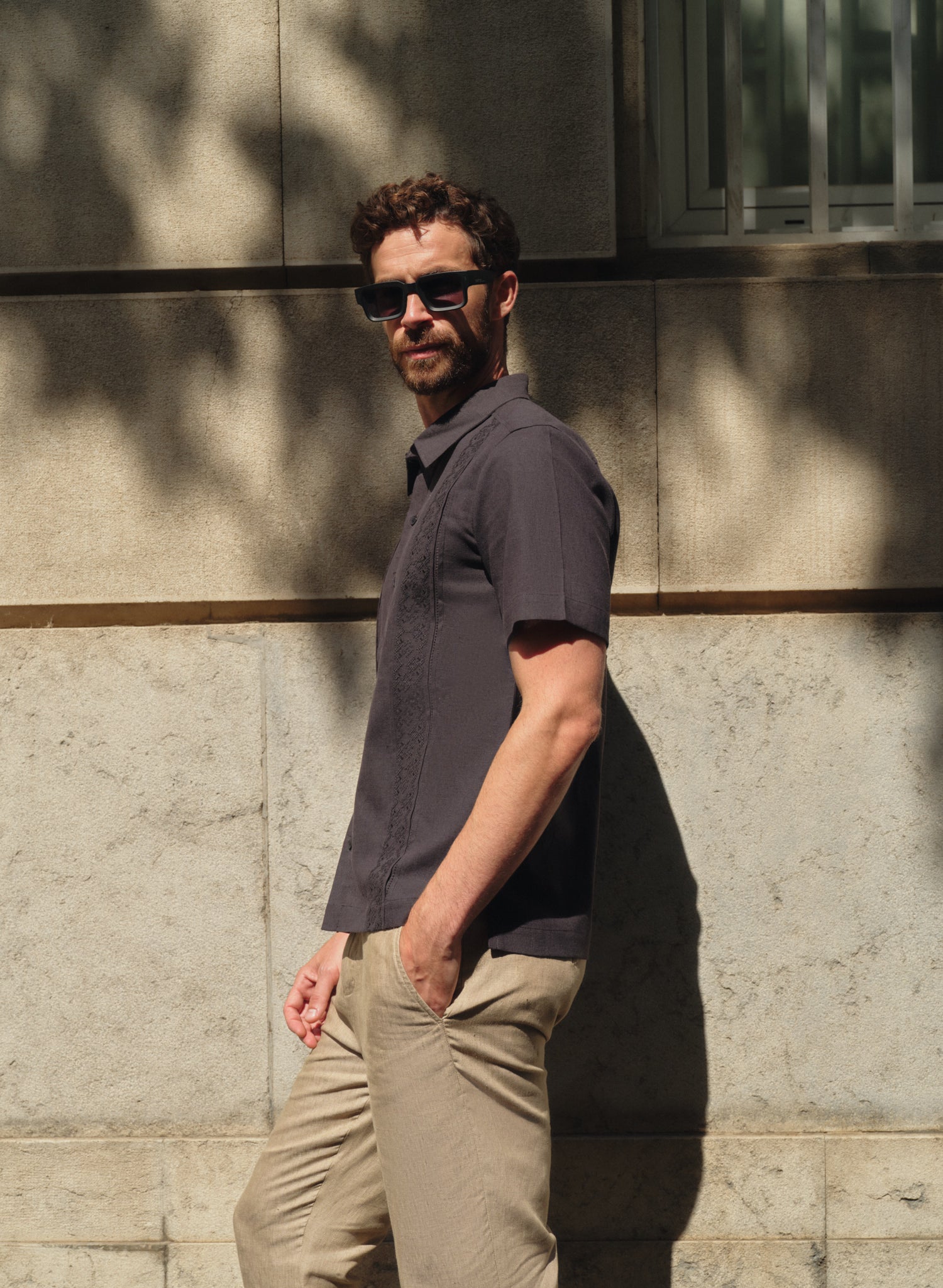 Guayabera manga corta 100% Lino Avag