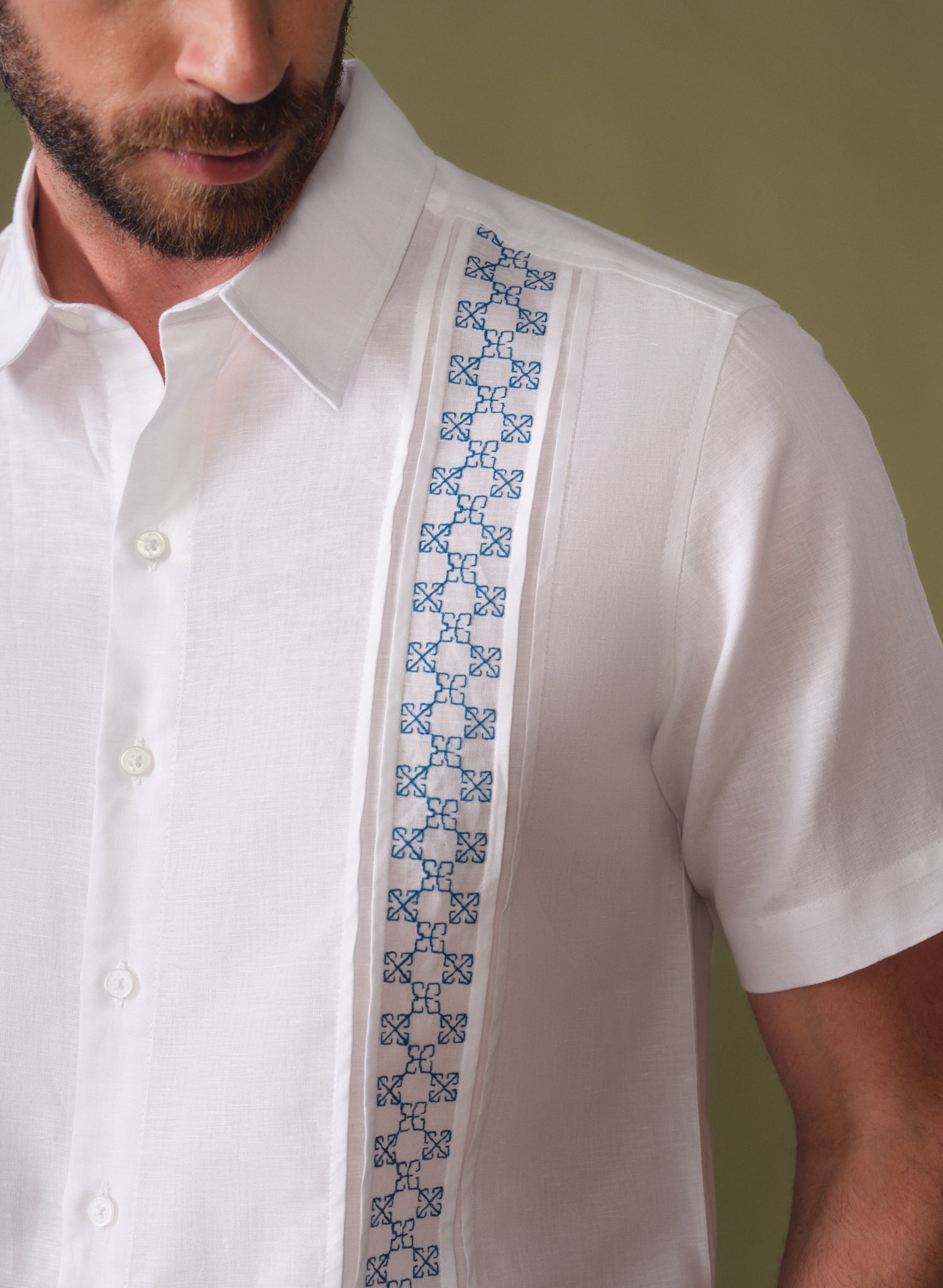 Guayabera manga corta 100% Lino Milton
