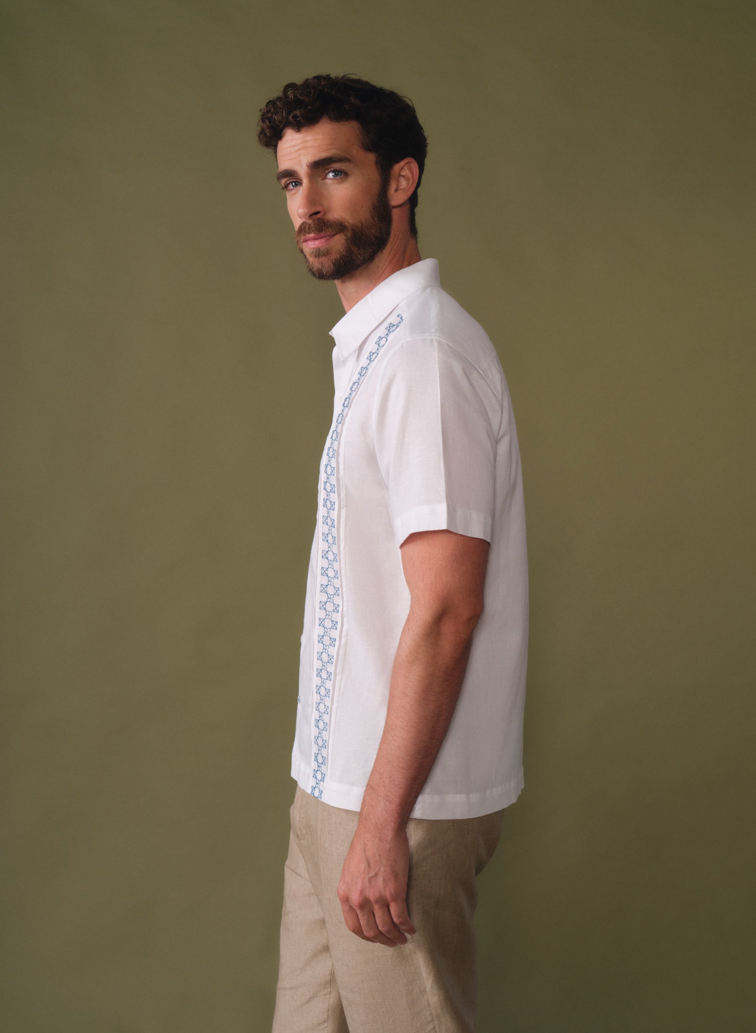 Guayabera manga corta 100% Lino Milton