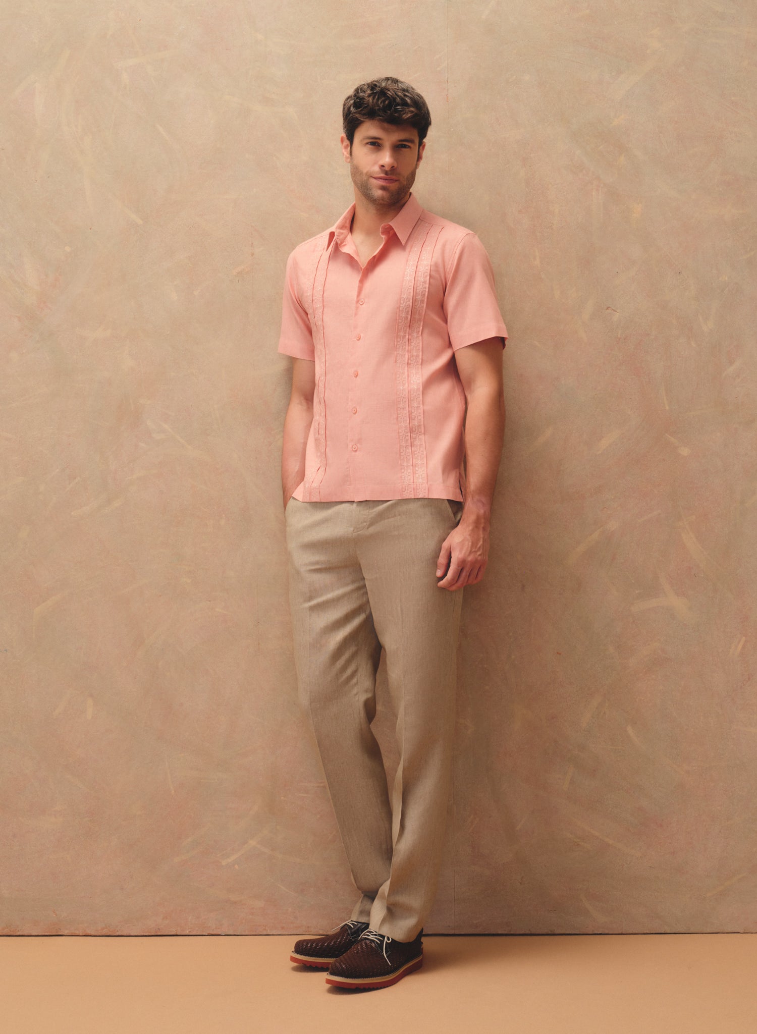 Guayabera manga corta Lino Algodón Osmar