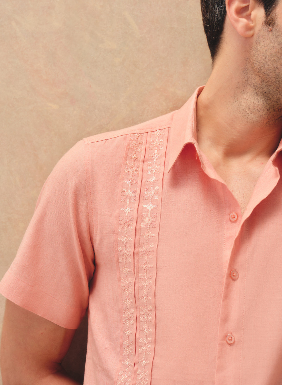 Guayabera manga corta Lino Algodón Osmar