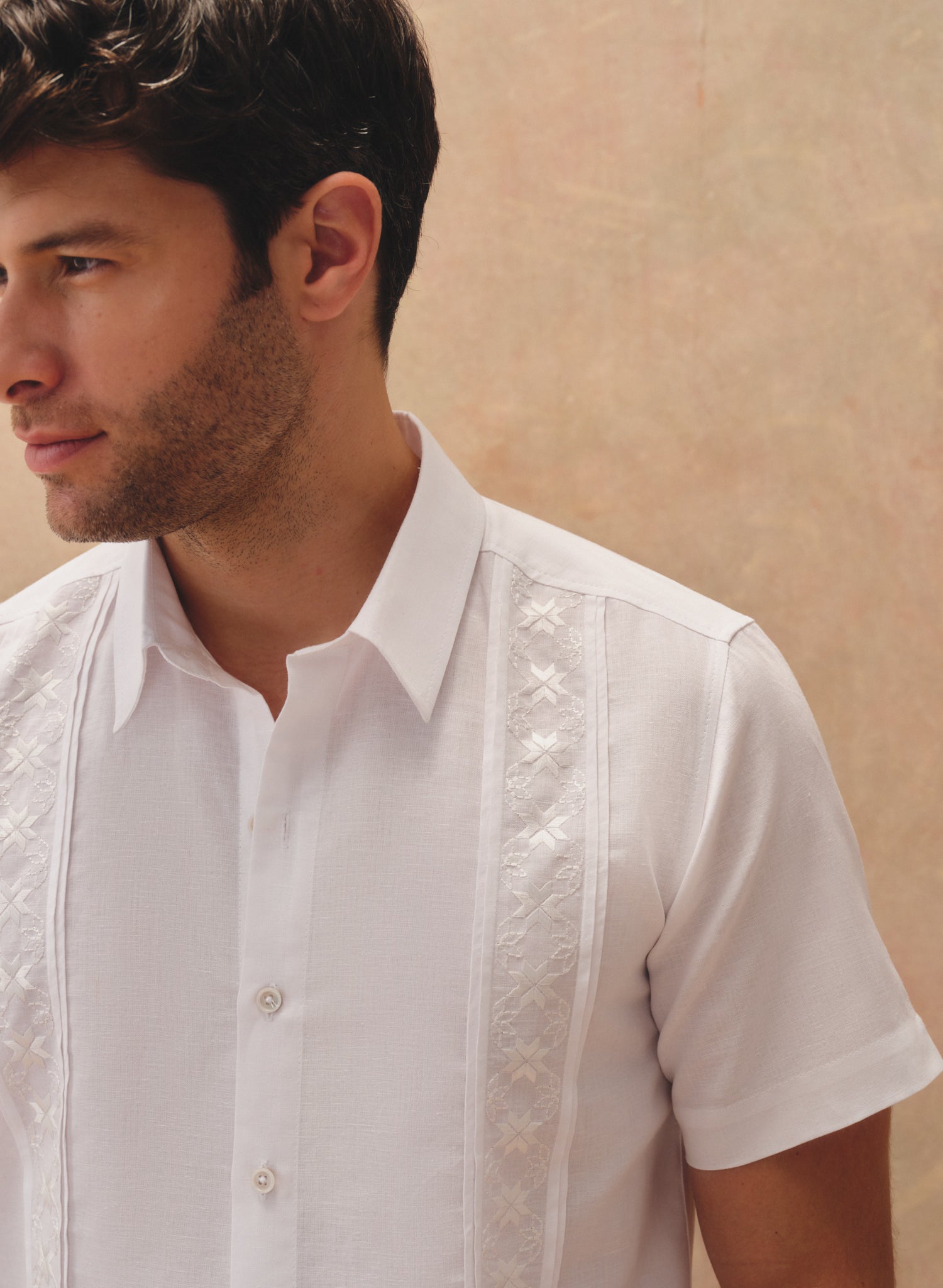 Guayabera manga corta 100% Lino Toscano