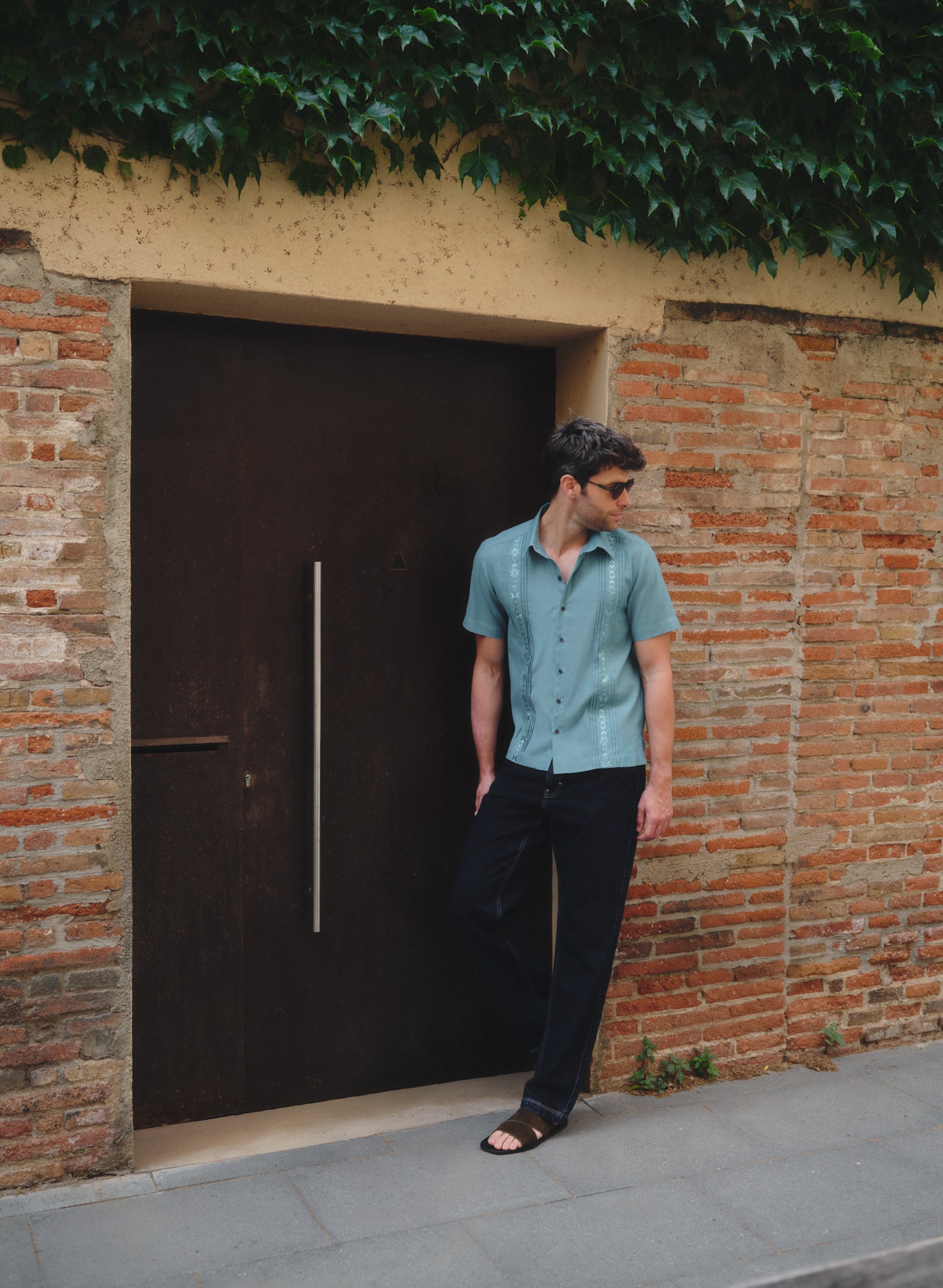 Guayabera manga corta Lino Algodón Uriel