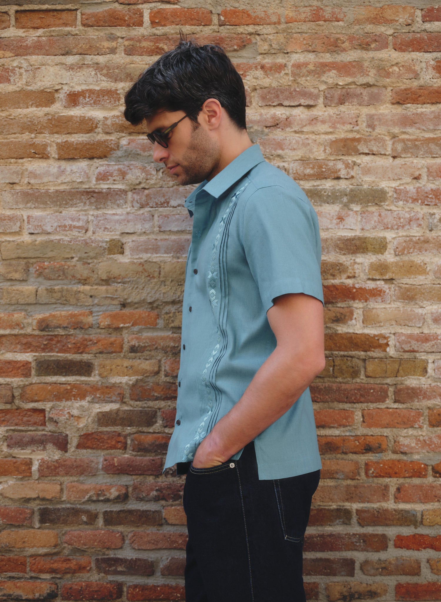 Guayabera manga corta Lino Algodón Uriel