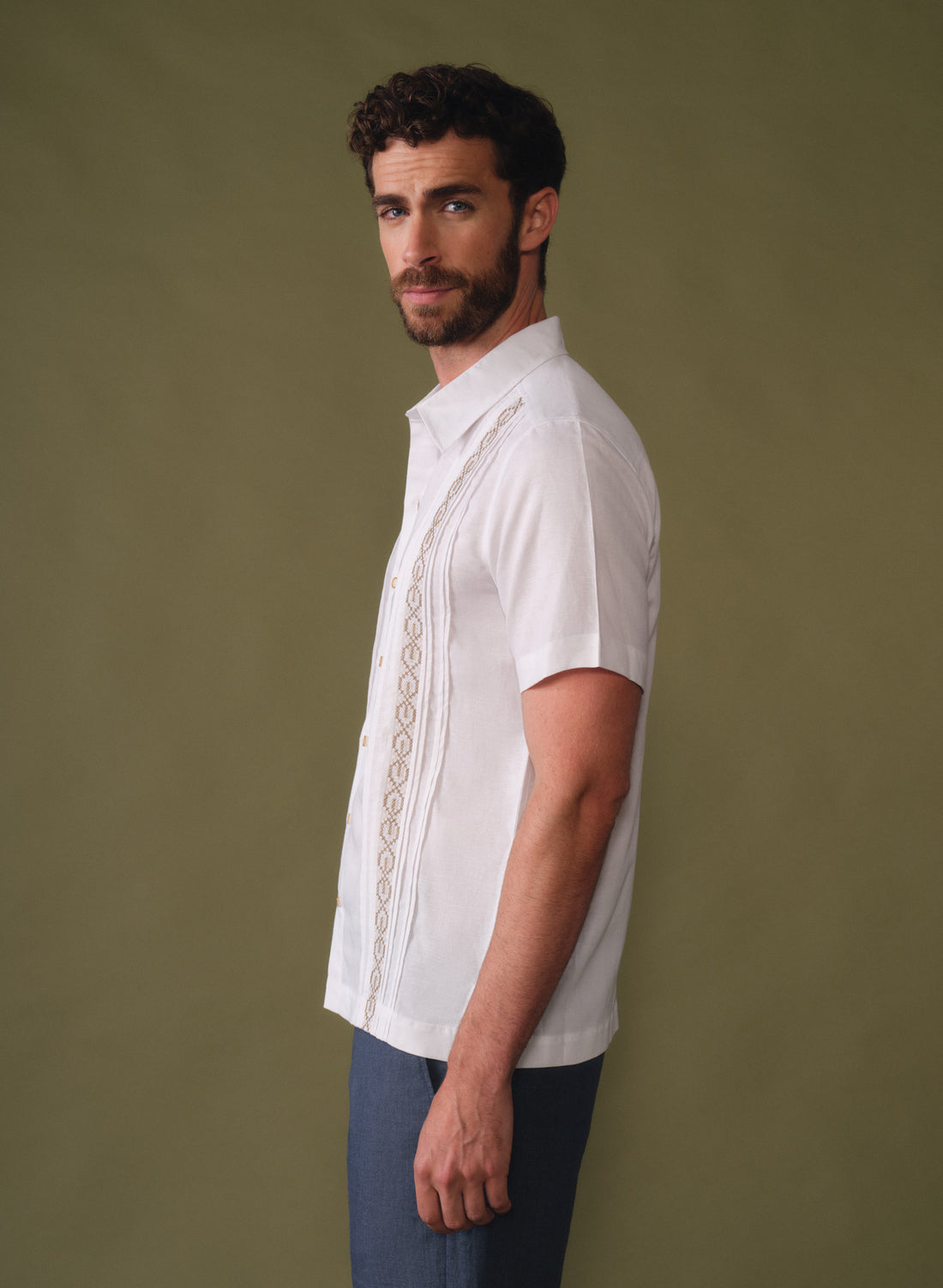 Guayabera manga corta Lino Algodón Will