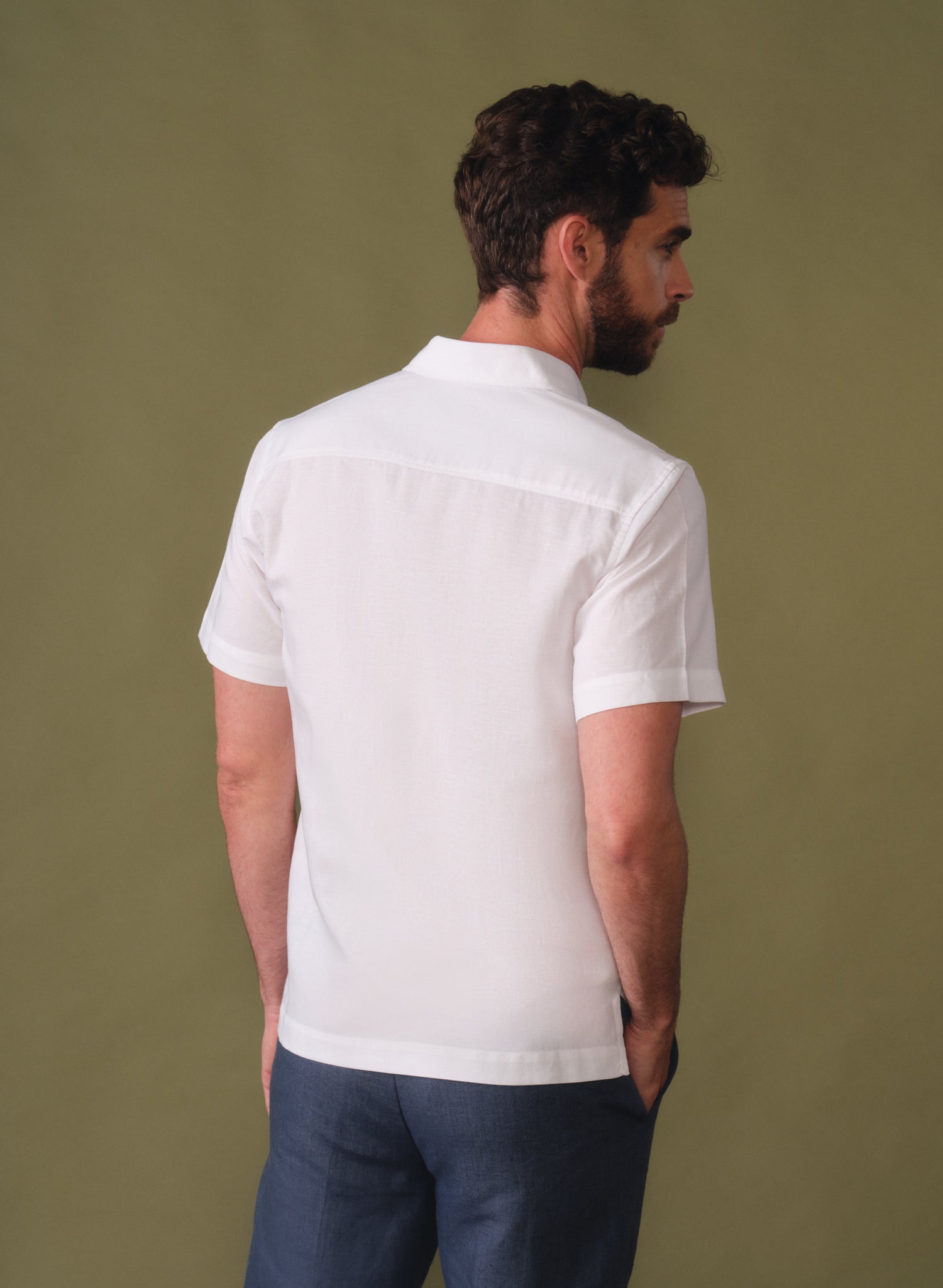 Guayabera manga corta Lino Algodón Will