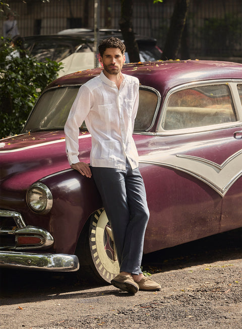 Guayabera manga larga 100% Lino Luxury