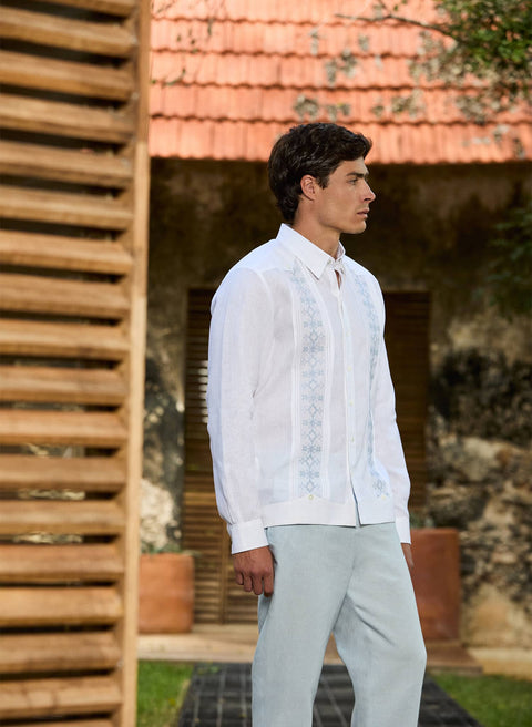 Guayabera manga larga 100% Lino Teran