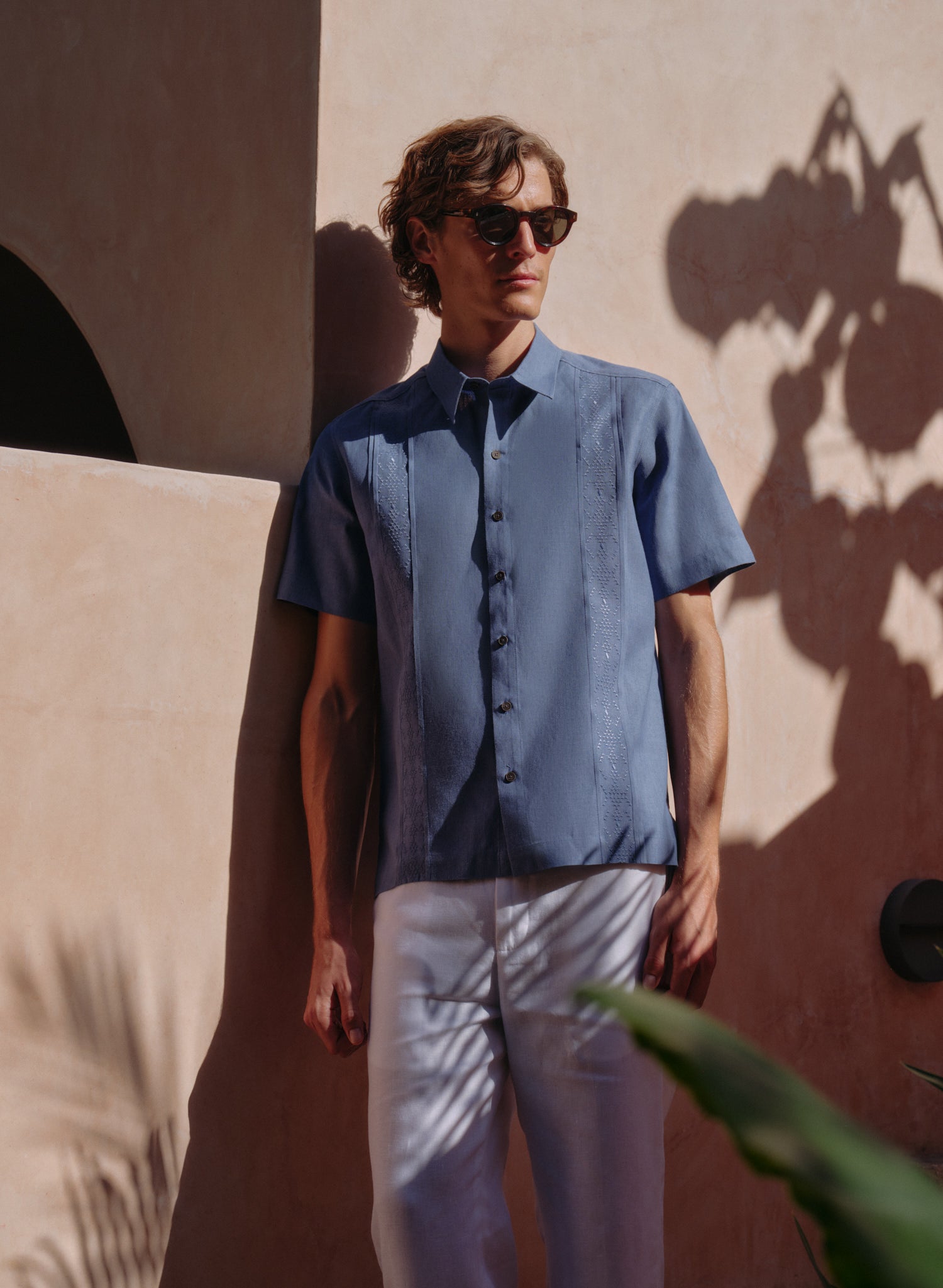 Guayabera manga corta Lino Algodón Halim TX