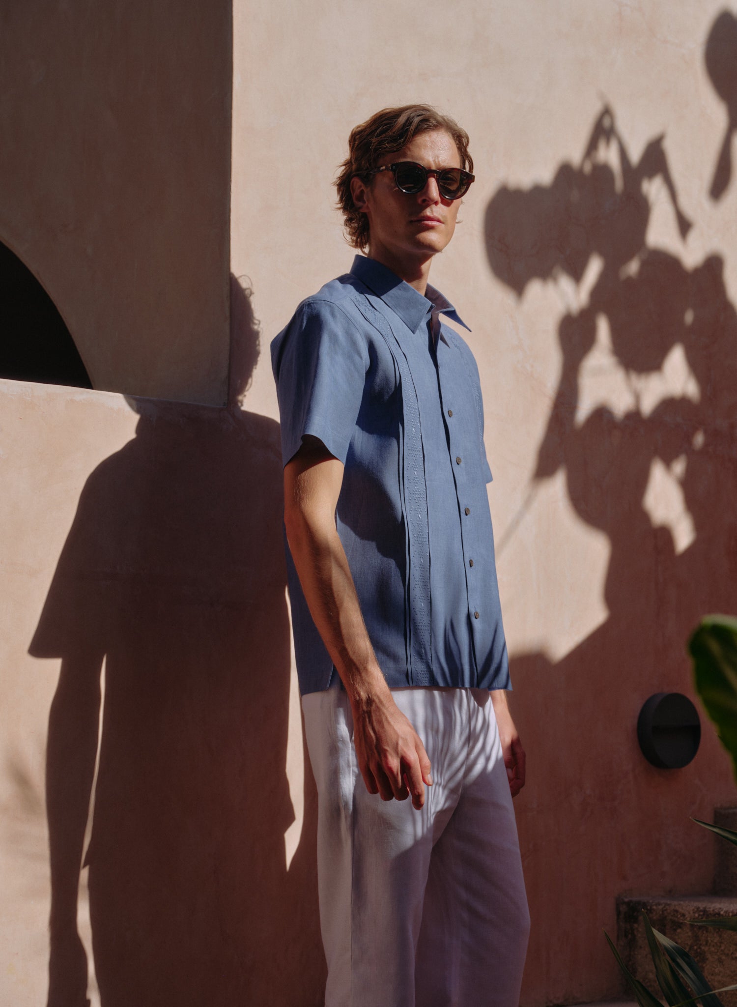 Guayabera manga corta Lino Algodón Halim TX