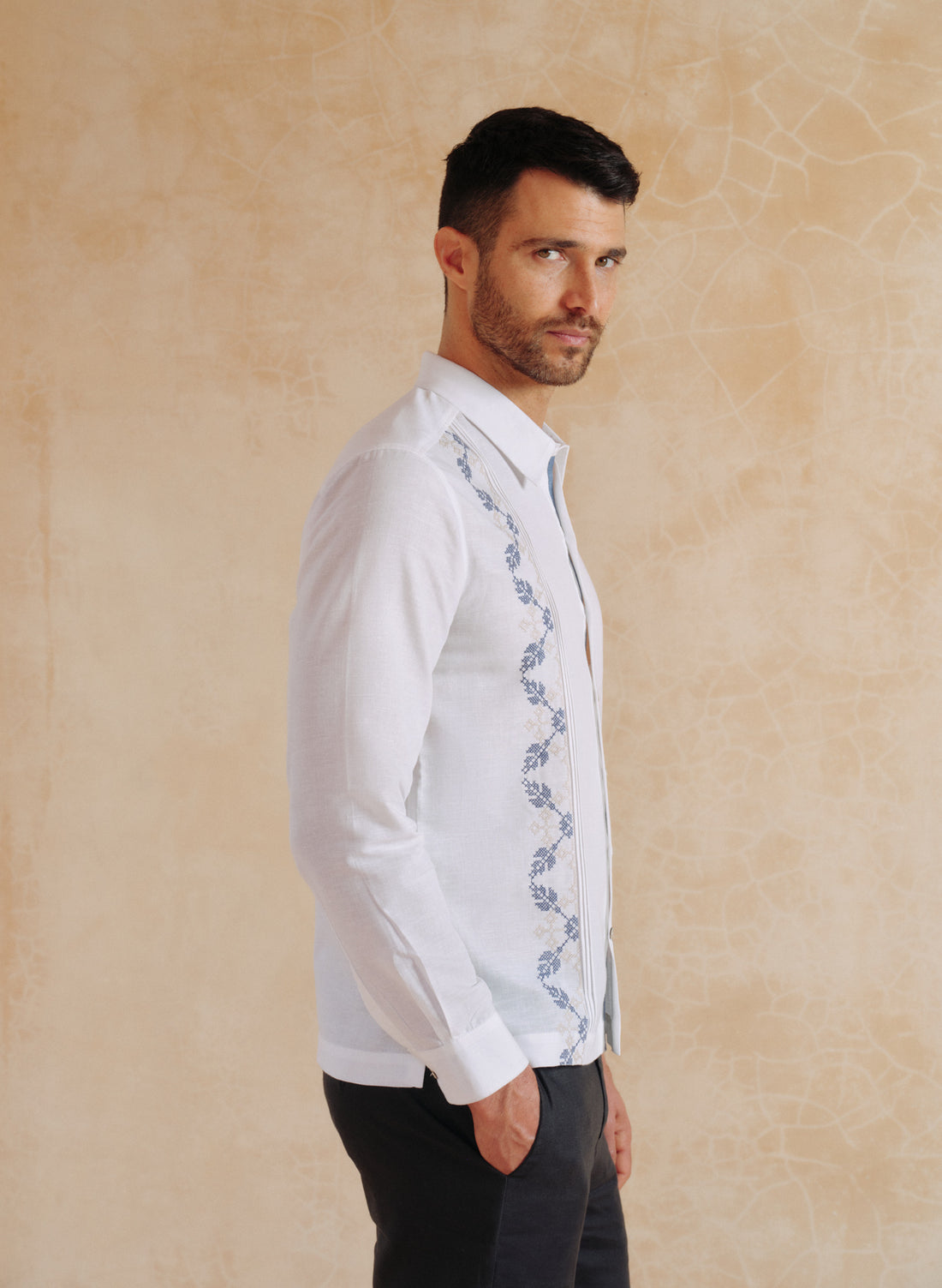 Guayabera Lino Algodón Iasser