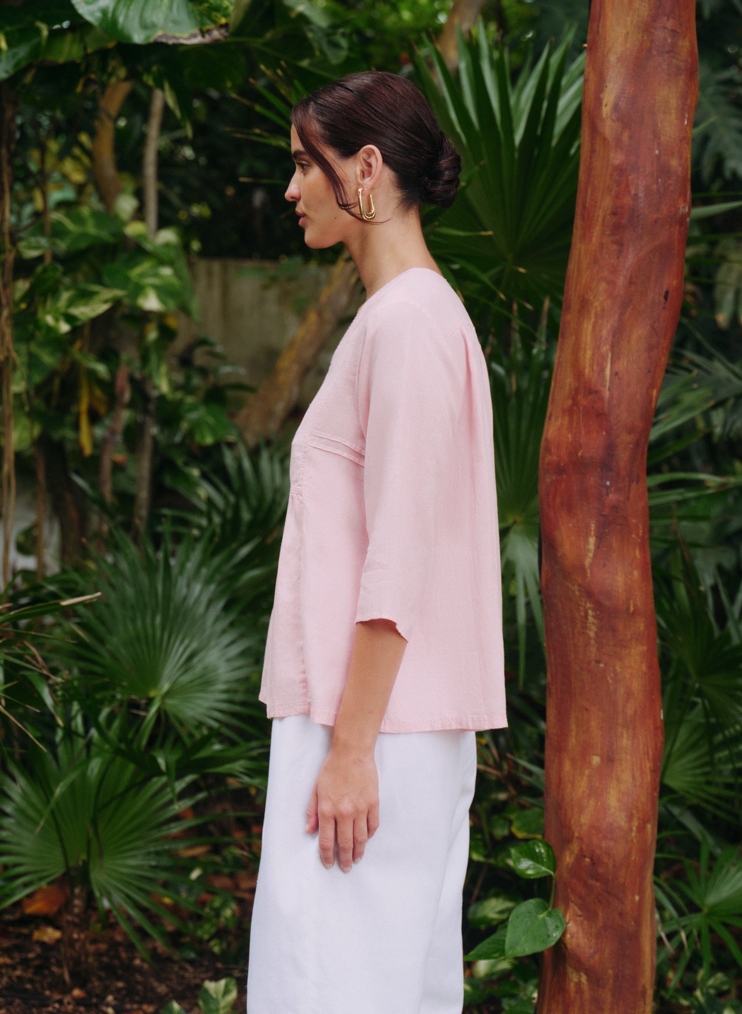 Blusa manga 3/4 Lino Algodón Jebha