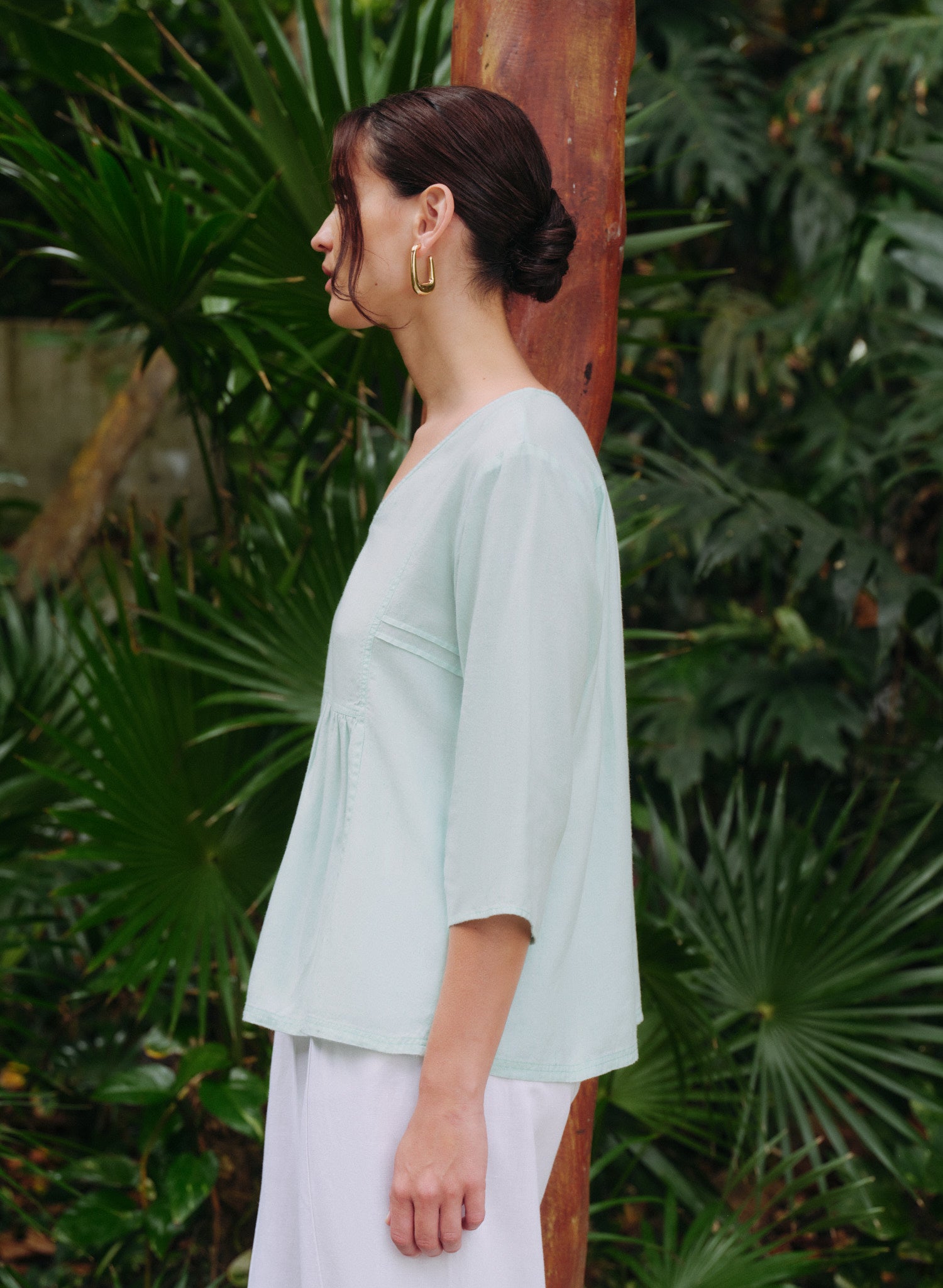Blusa manga 3/4 Lino Algodón Jebha