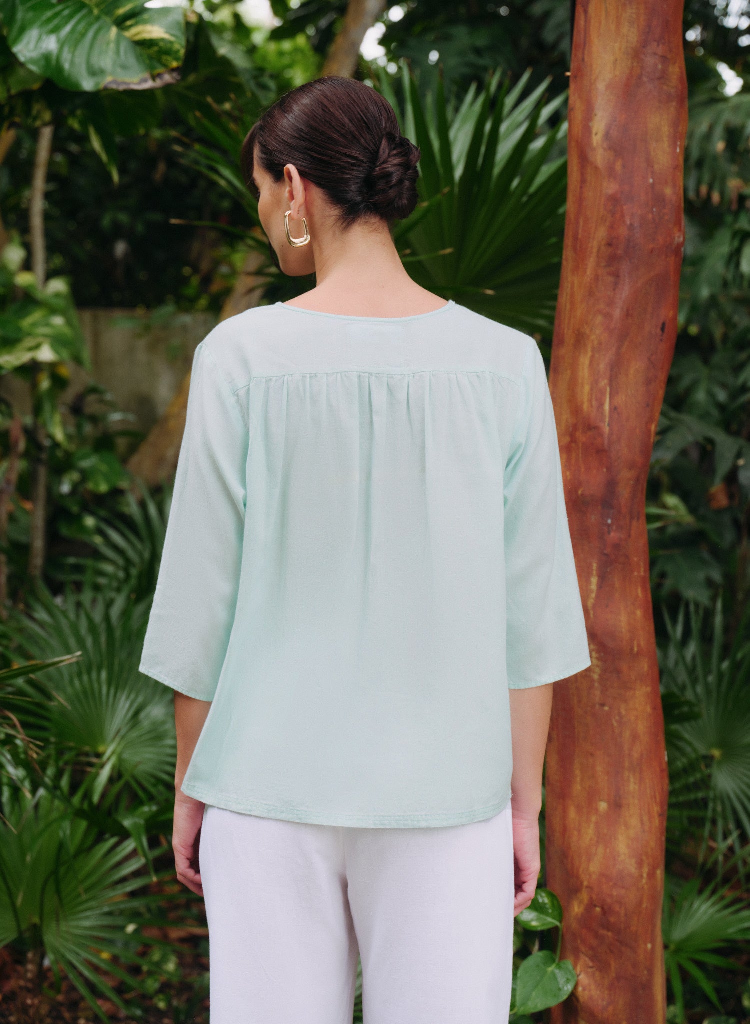 Blusa manga 3/4 Lino Algodón Jebha