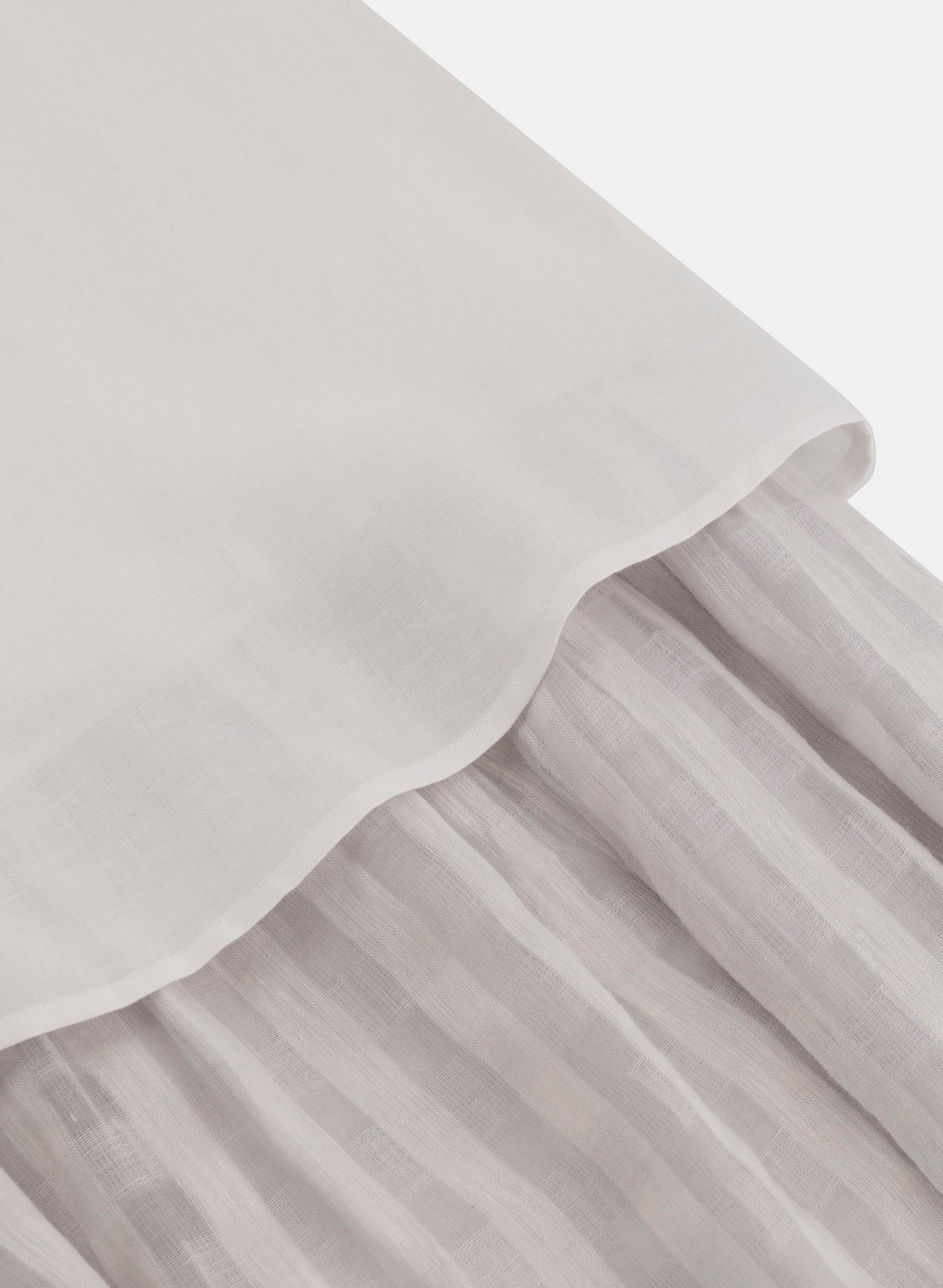 Vestido largo con detalle de transparencia Lino Algodón Kilari