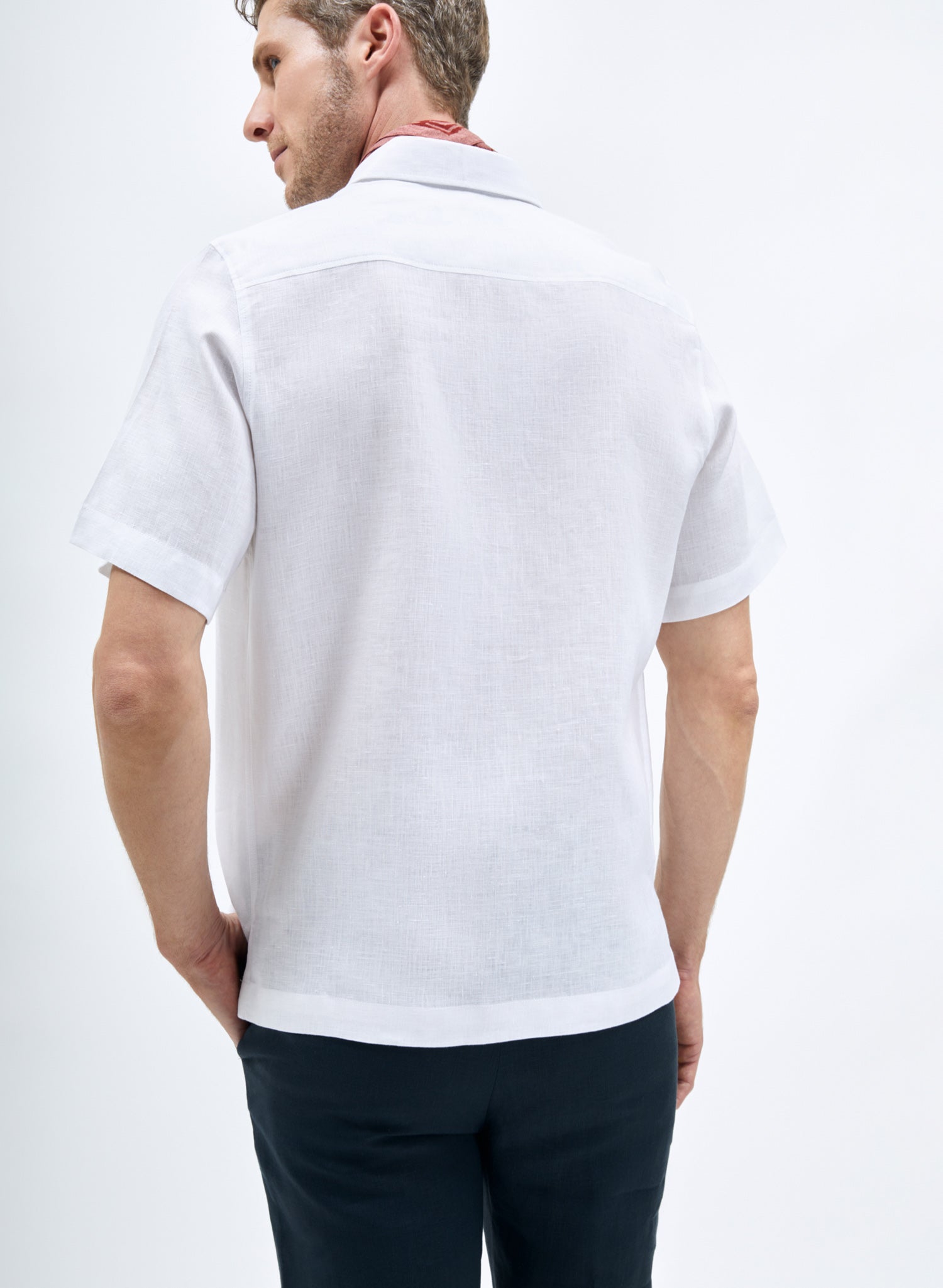 Camisa manga corta 100% Lino Dave