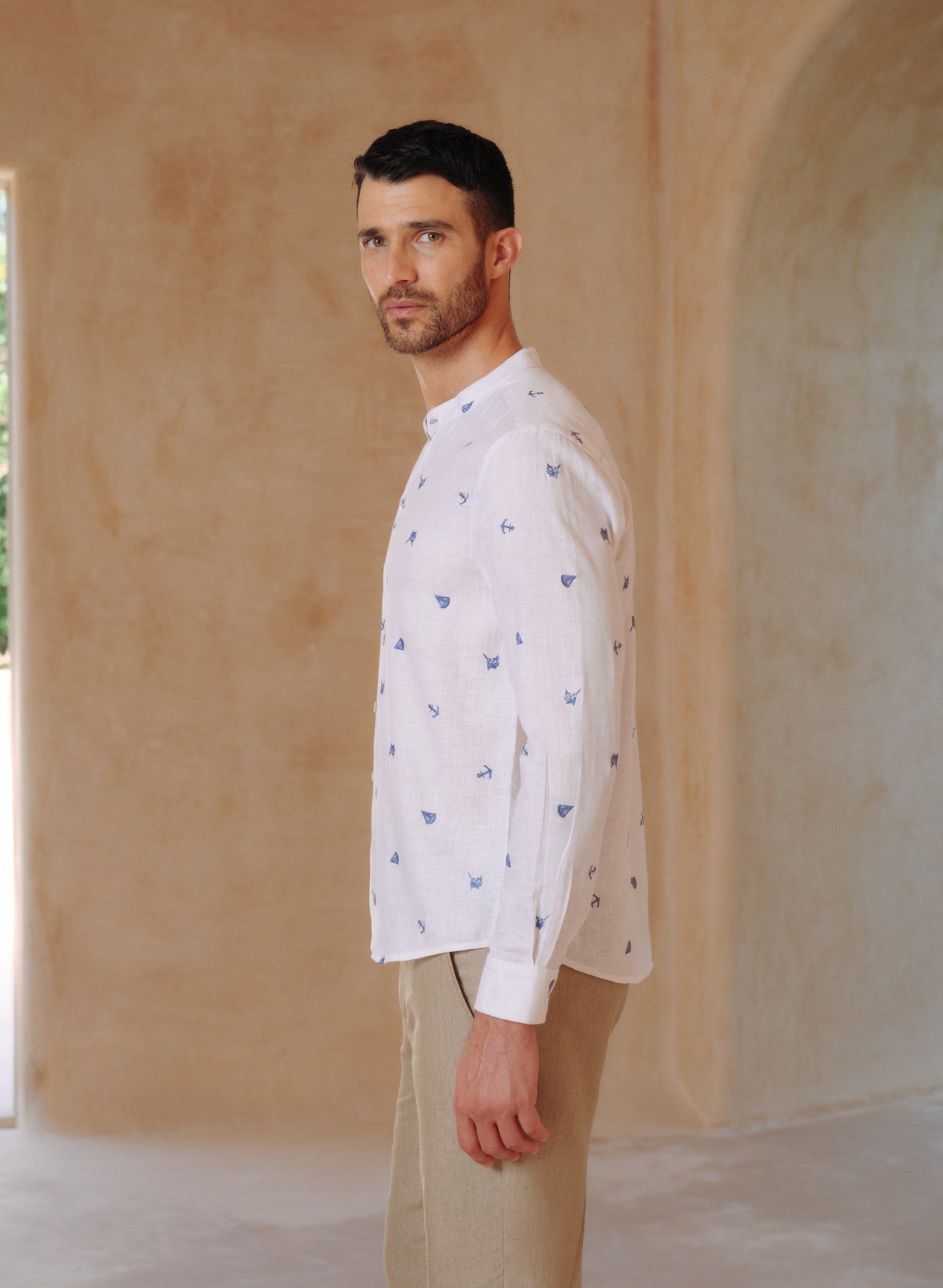 Camisa manga larga 100% Lino Mia Marino