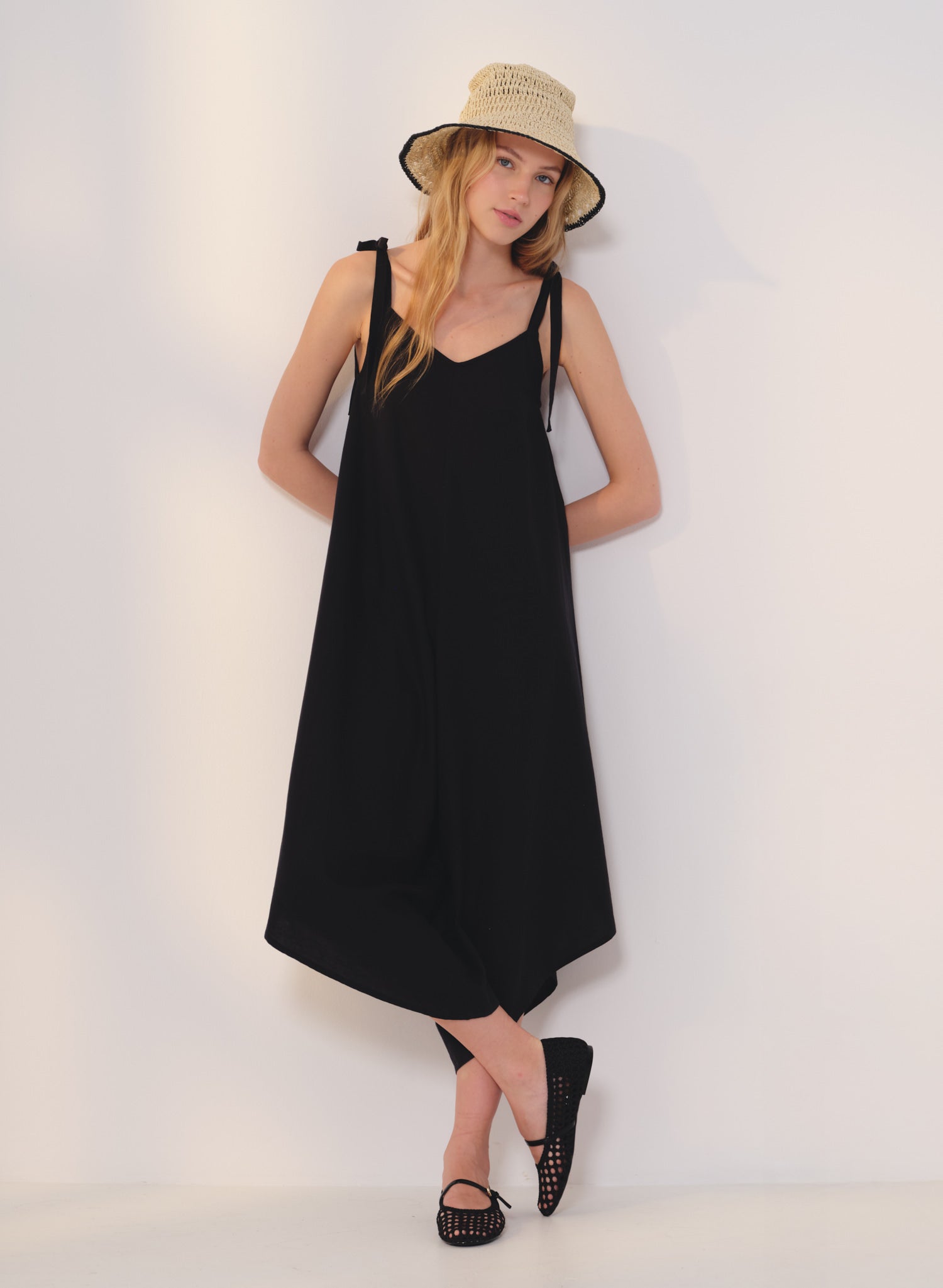 Mono de tirantes 100% Lino Traba