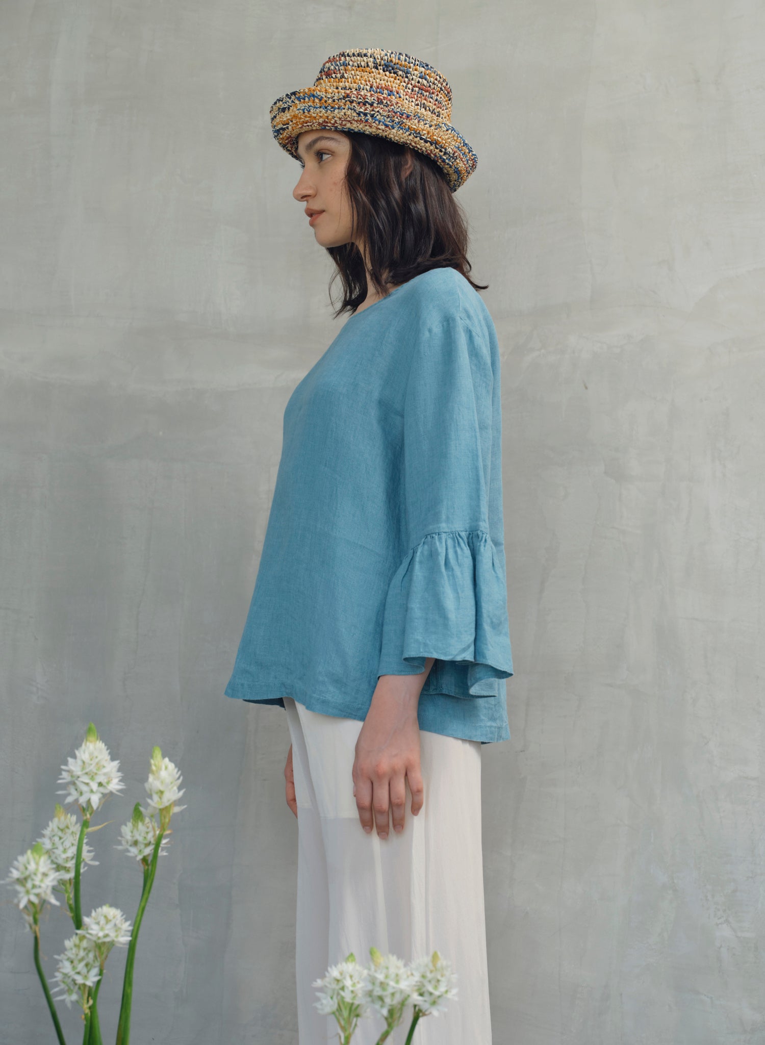 Blusa Manga Larga 100% Lino Nidoking