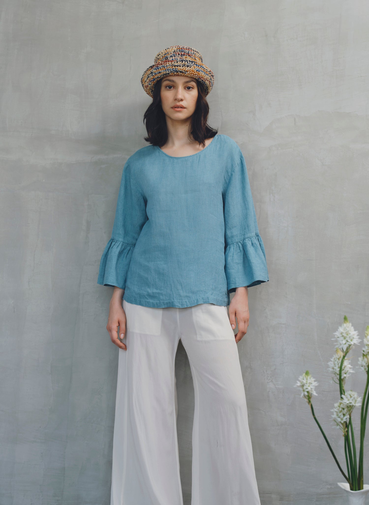 Blusa Manga Larga 100% Lino Nidoking