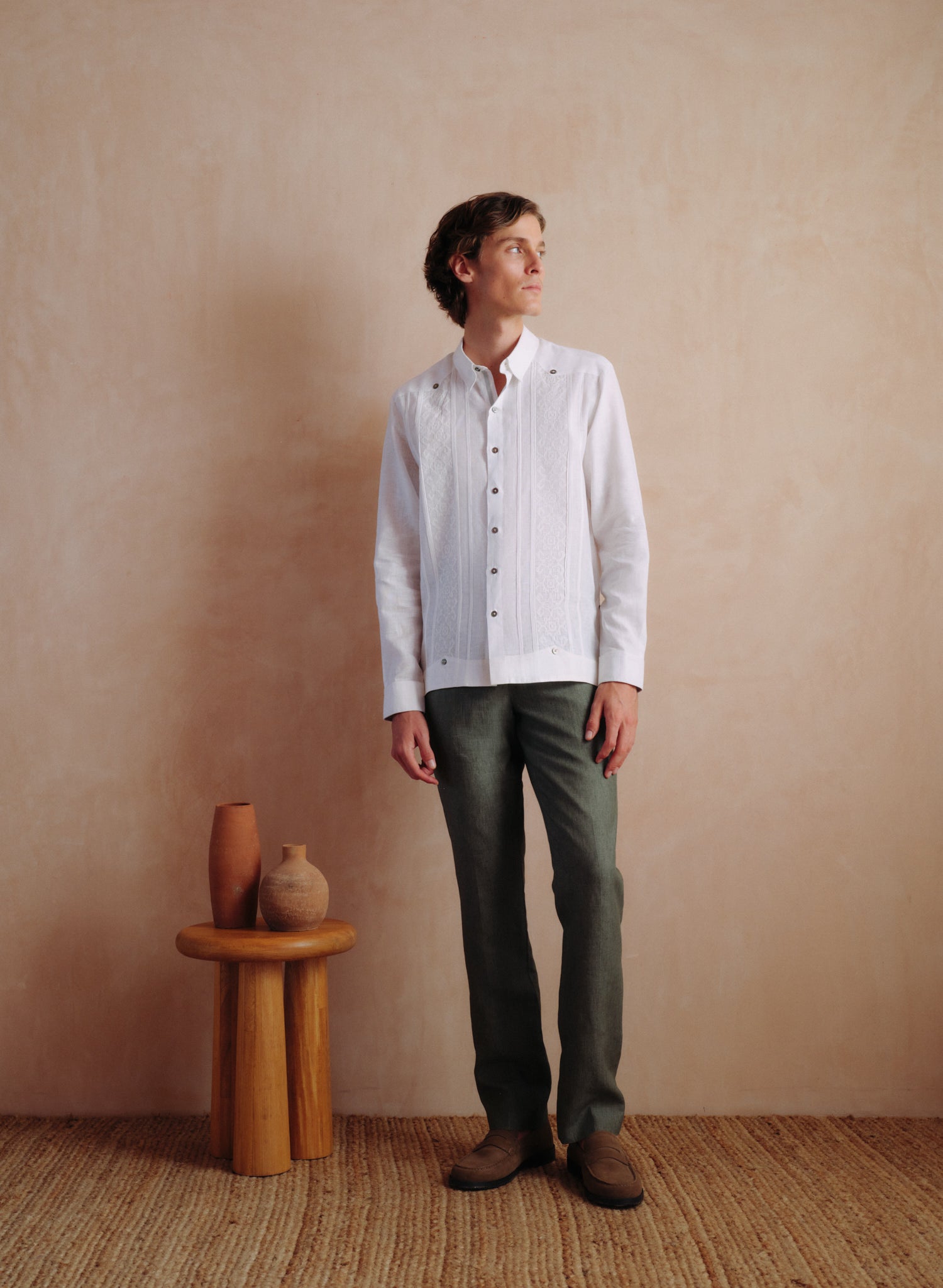 Pantalón 100% Lino Slim Chino