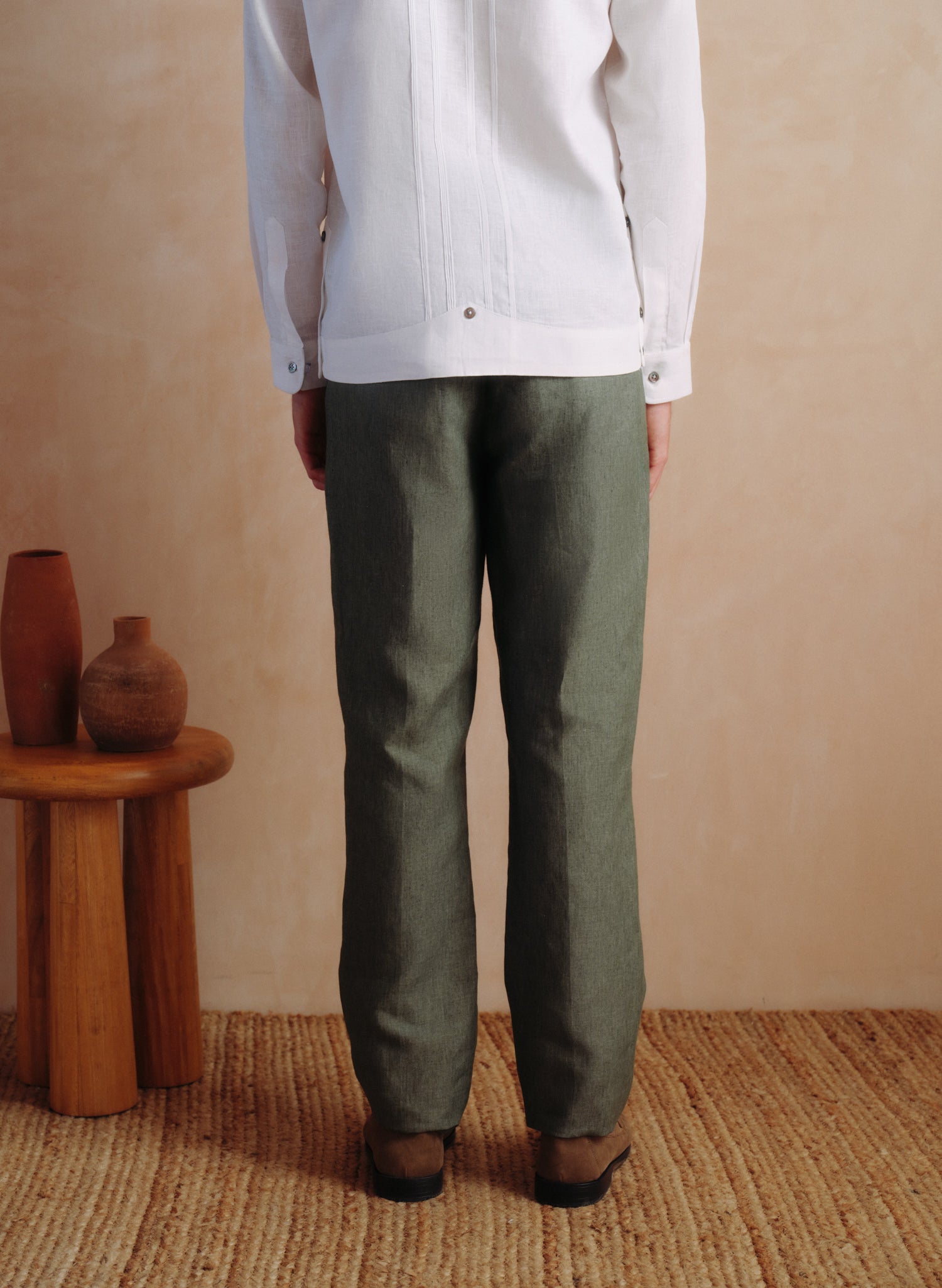 Pantalón 100% Lino Slim Chino