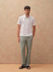 Pantalón 100% Lino Slim Chino Verde Oliva