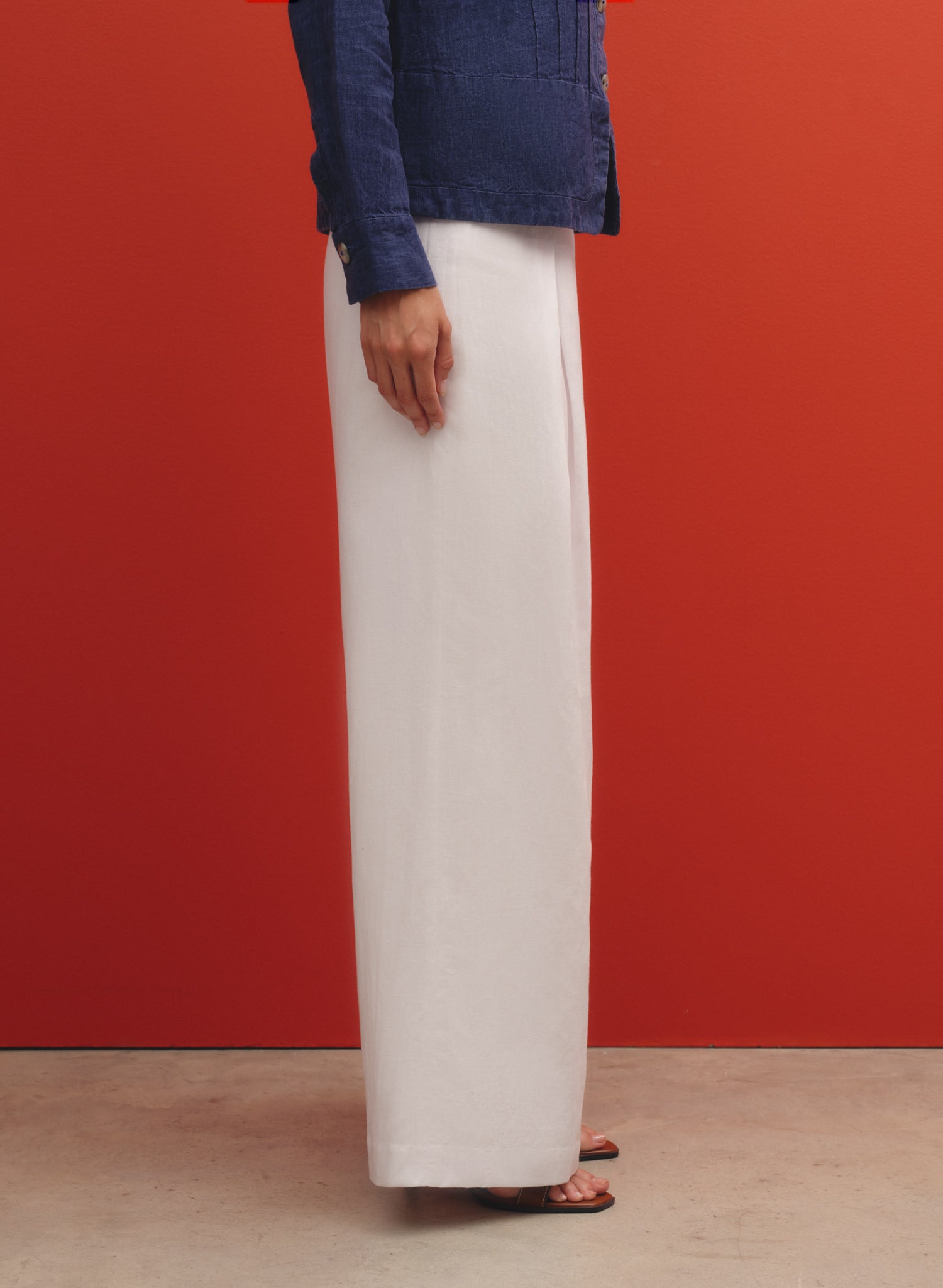 Pantalón a la cintura Lino Algodón Toge