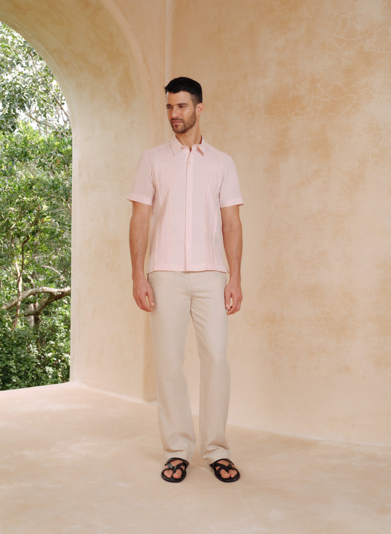 Guayabera manga corta Lino Algodón Publio TX