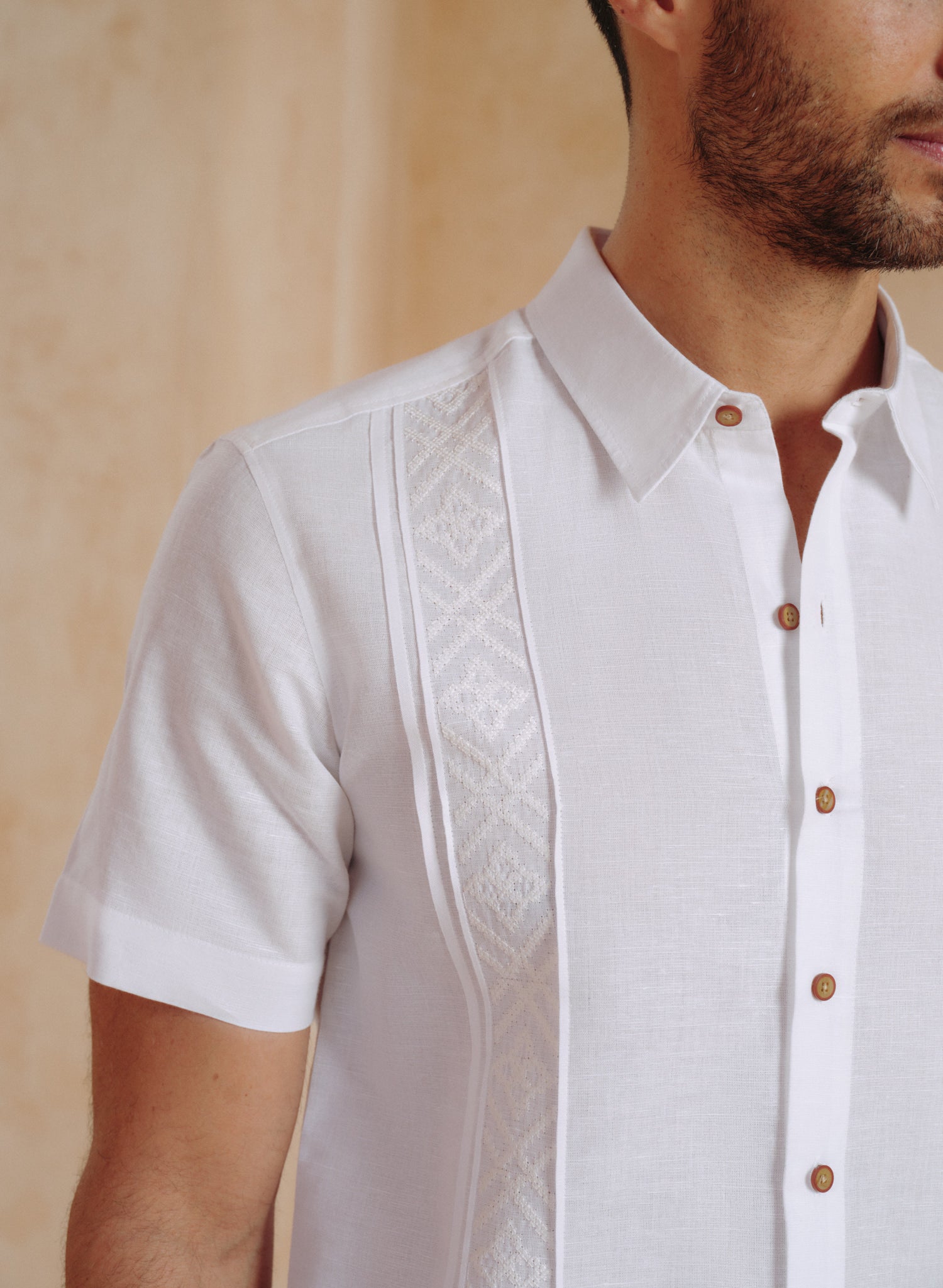 Guayabera manga corta Lino Algodón Robledo