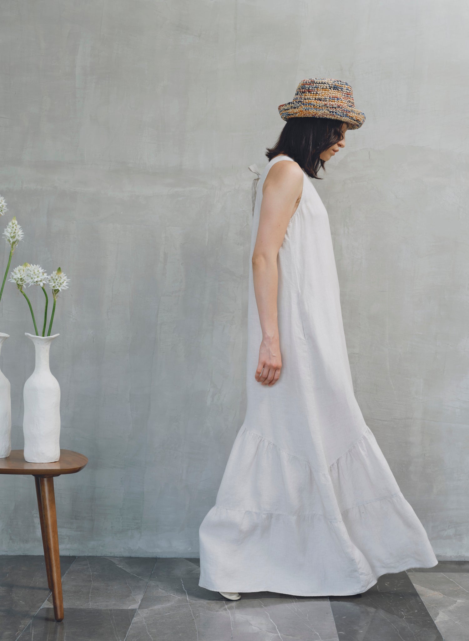 Vestido Largo 100% Lino Terrauzo