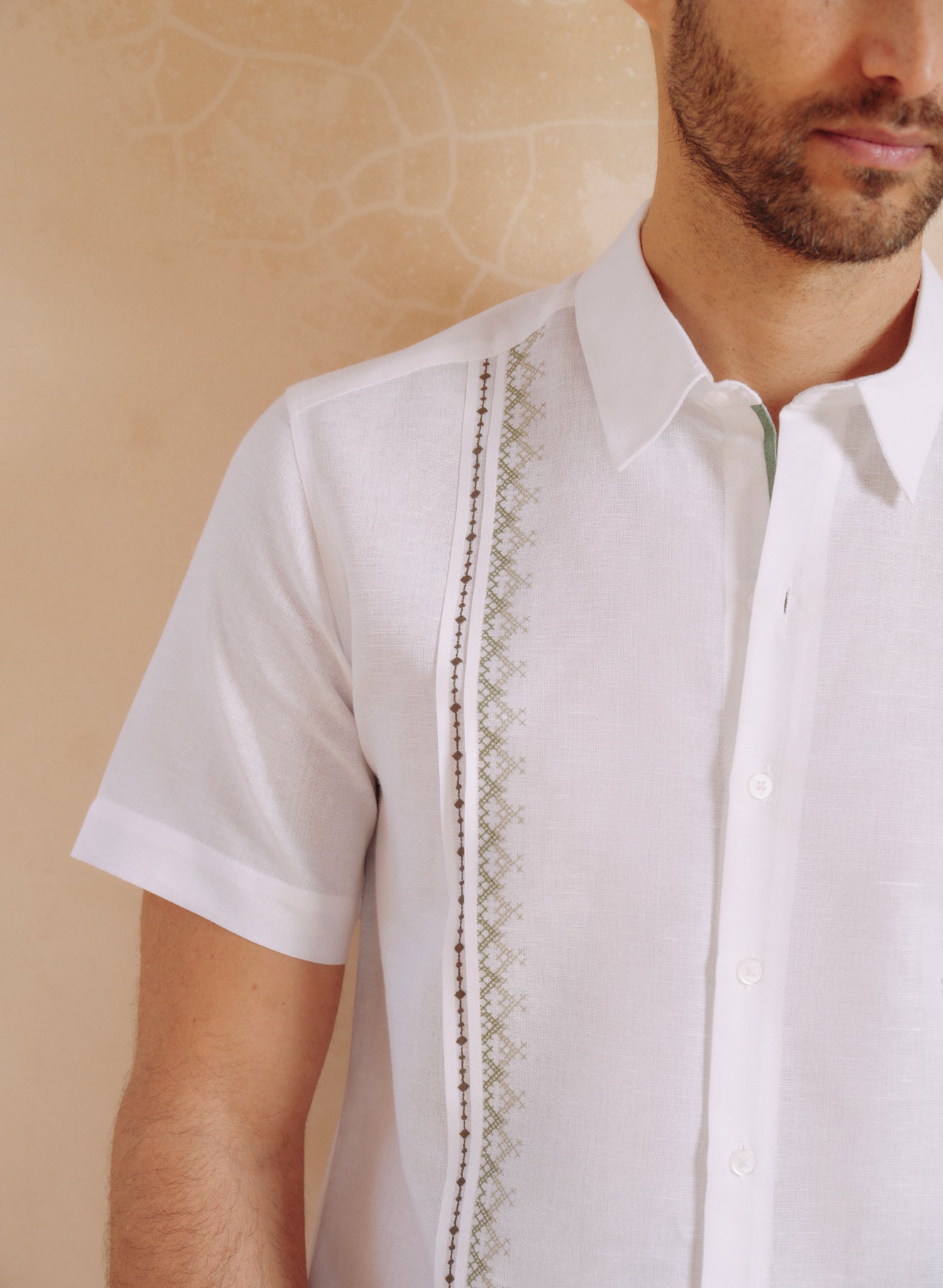 Guayabera manga corta Lino Algodón Teun