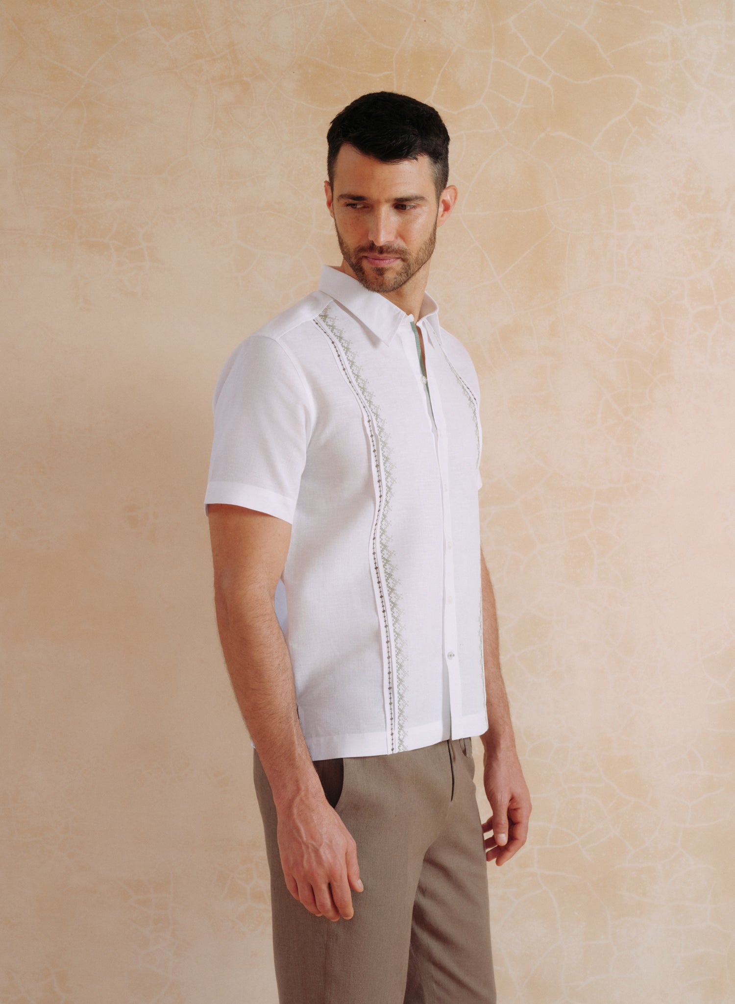 Guayabera manga corta Lino Algodón Teun