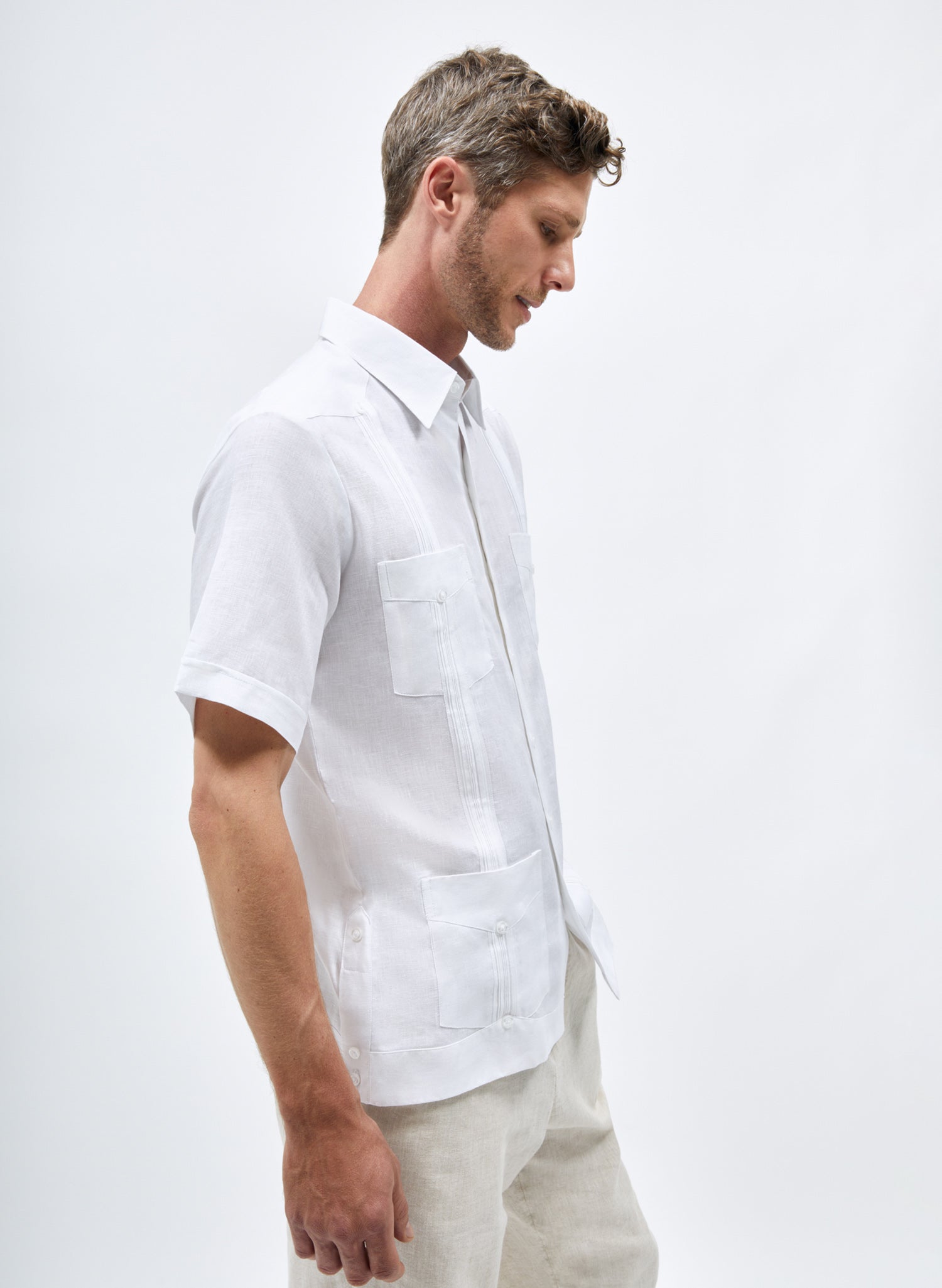 Guayabera manga corta 100% Lino Tradicional