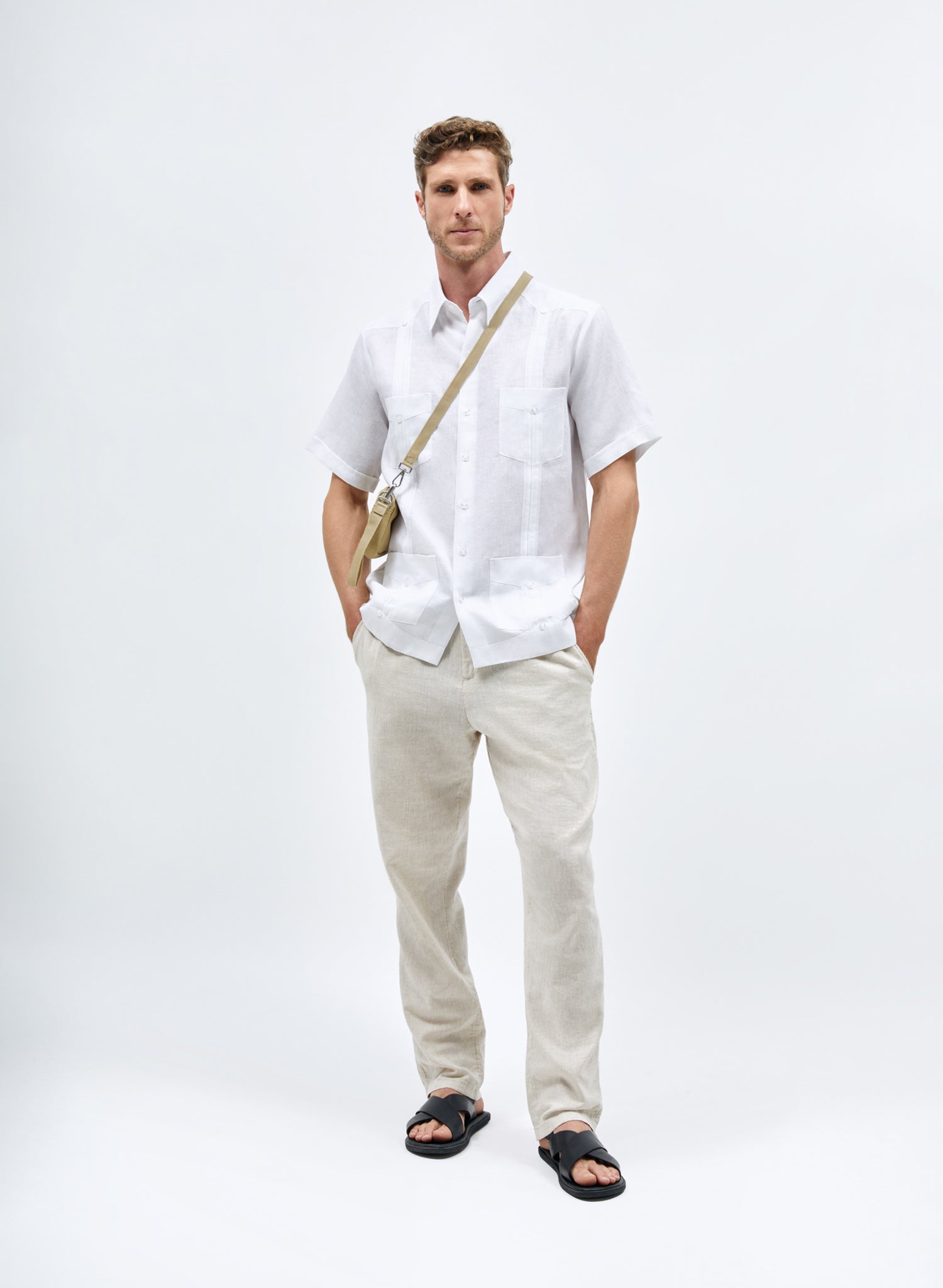 Guayabera Blanca Guayabera Con Pañuelo Guayabera Blanca