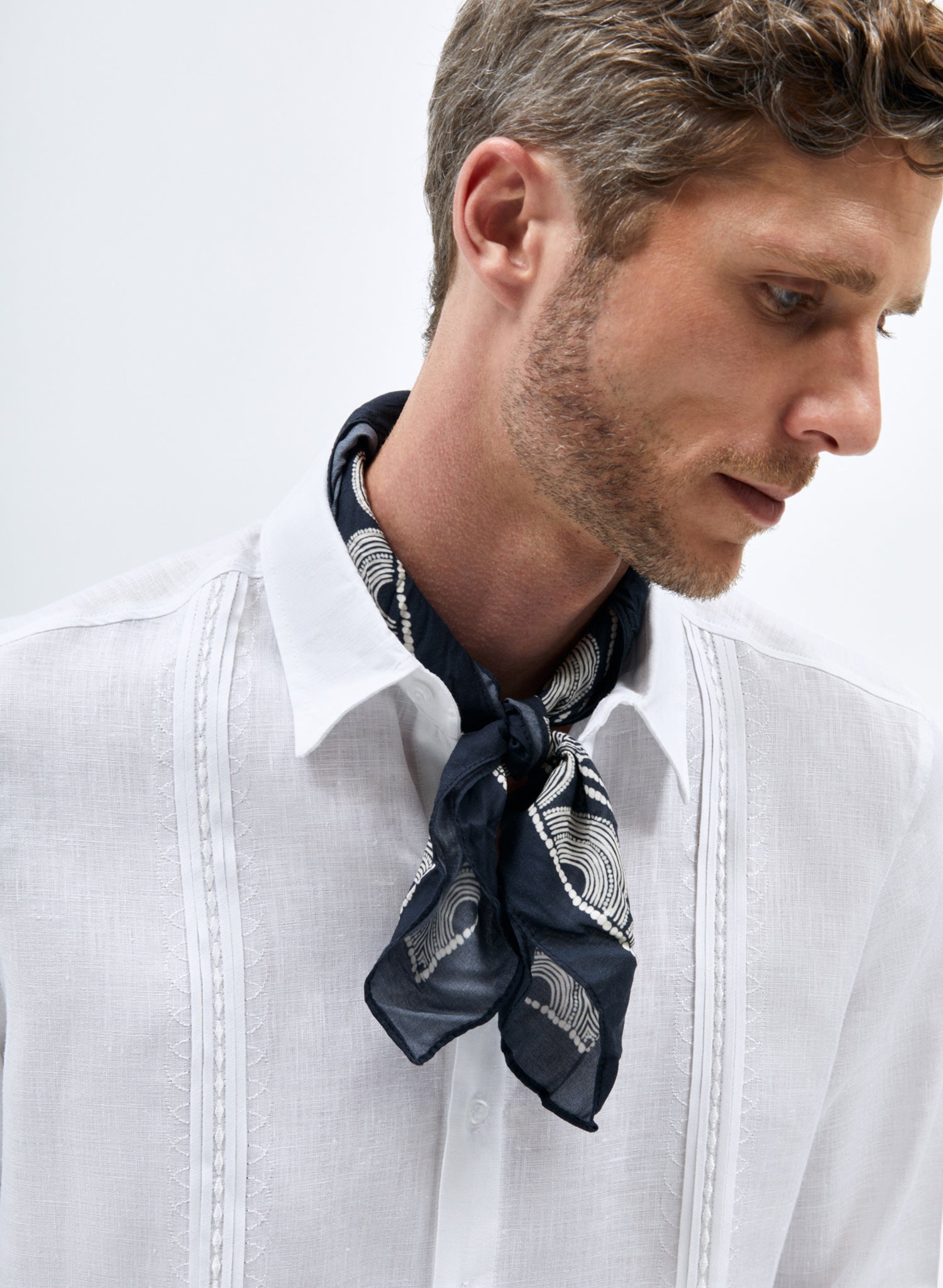 Guayabera manga larga Lino Algodón Trebor