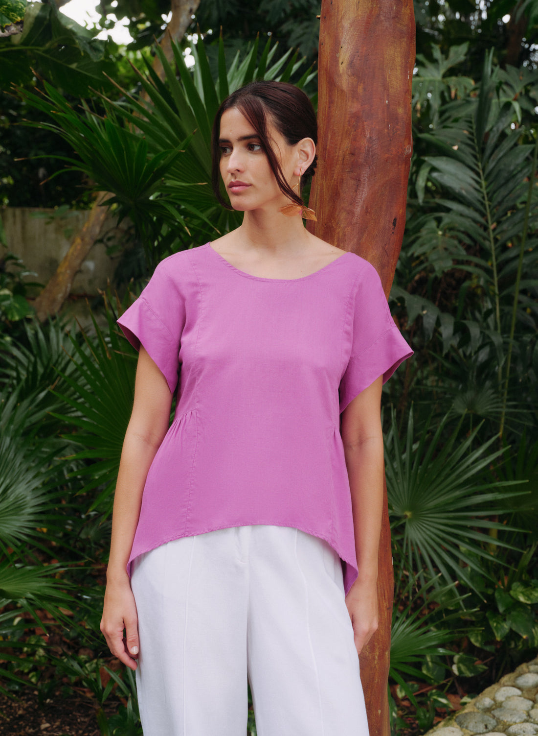 Blusa sin mangas Lino Algodón Vene