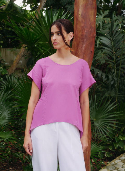 Blusa sin mangas Lino Algodón Vene