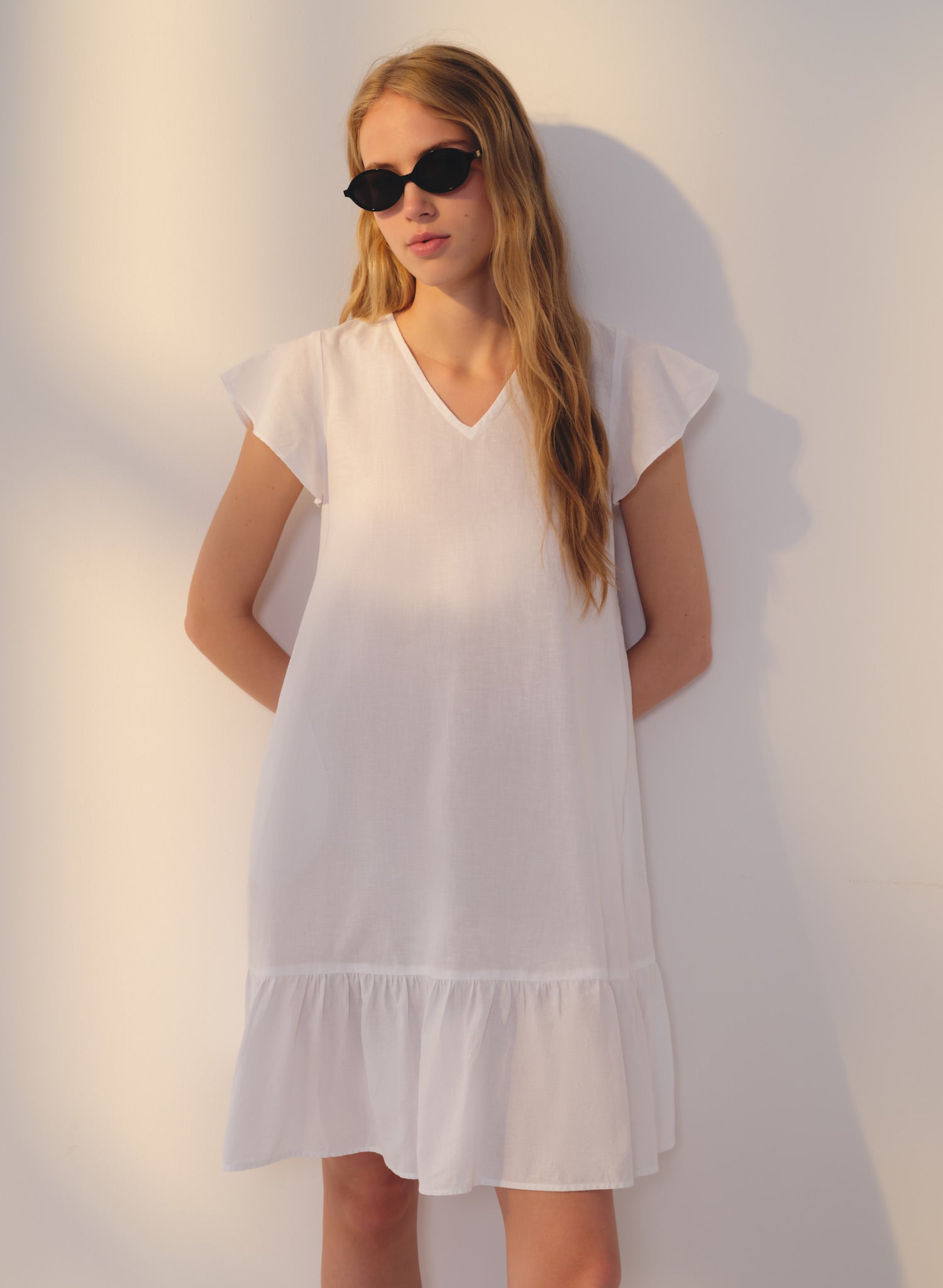 Vestido corto Lino Algodón Ana