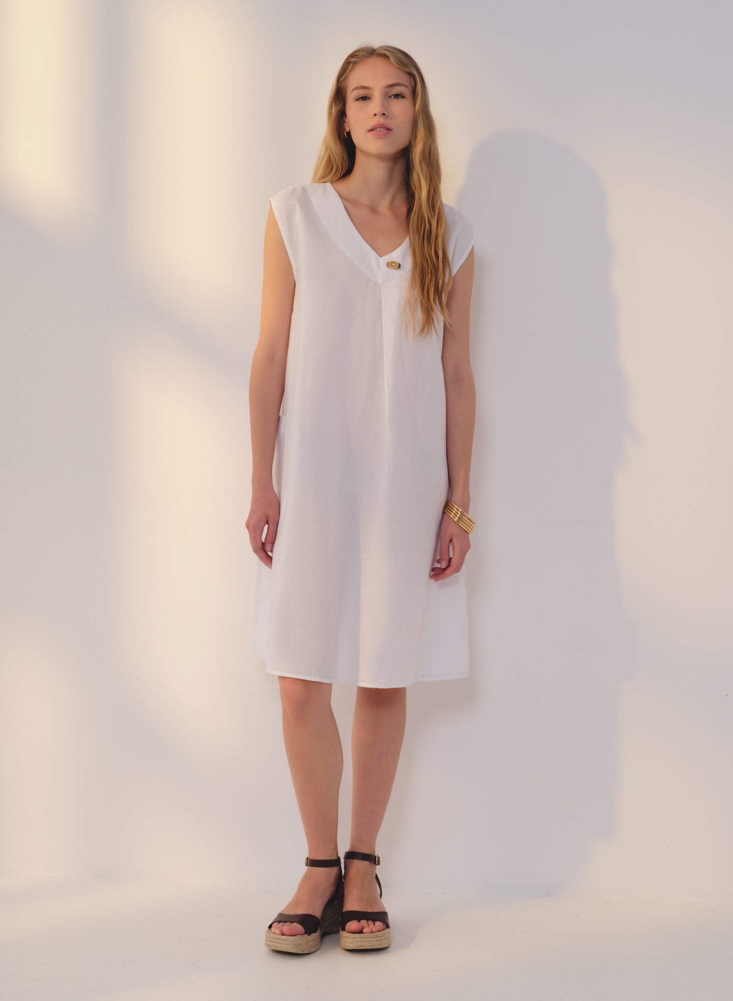 Vestido corto Lino Algodón Carcura